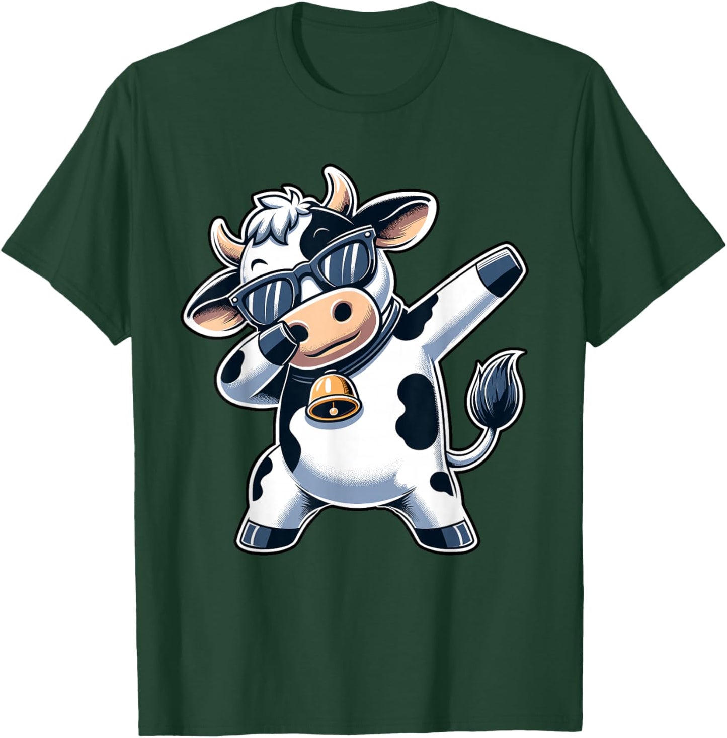 Cute Dabbing Cow Clothes Men Toddler Boys Farm Animal Kids T-Shirt - T-Shirt | Forest