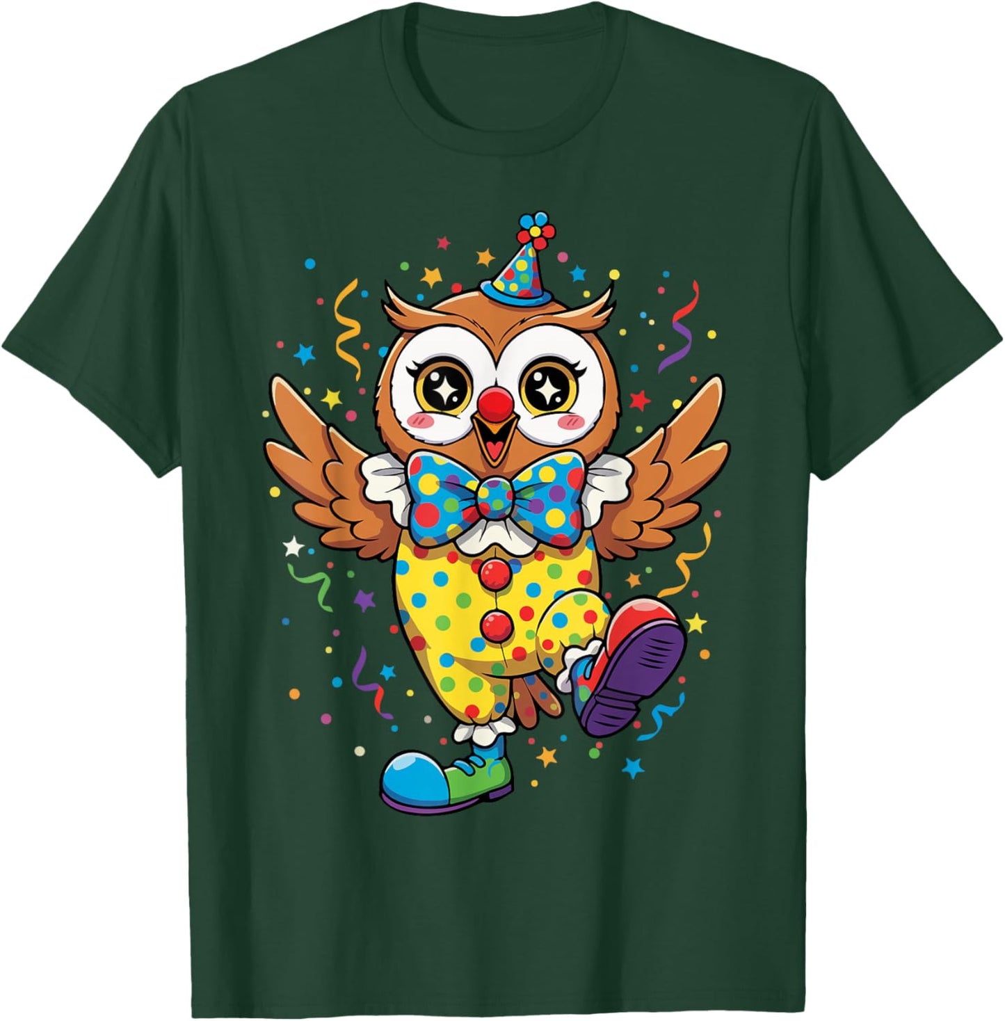 Owl Costume Carnival Costume Fancy Dress Costume Confetti T-Shirt - T-Shirt | Forest