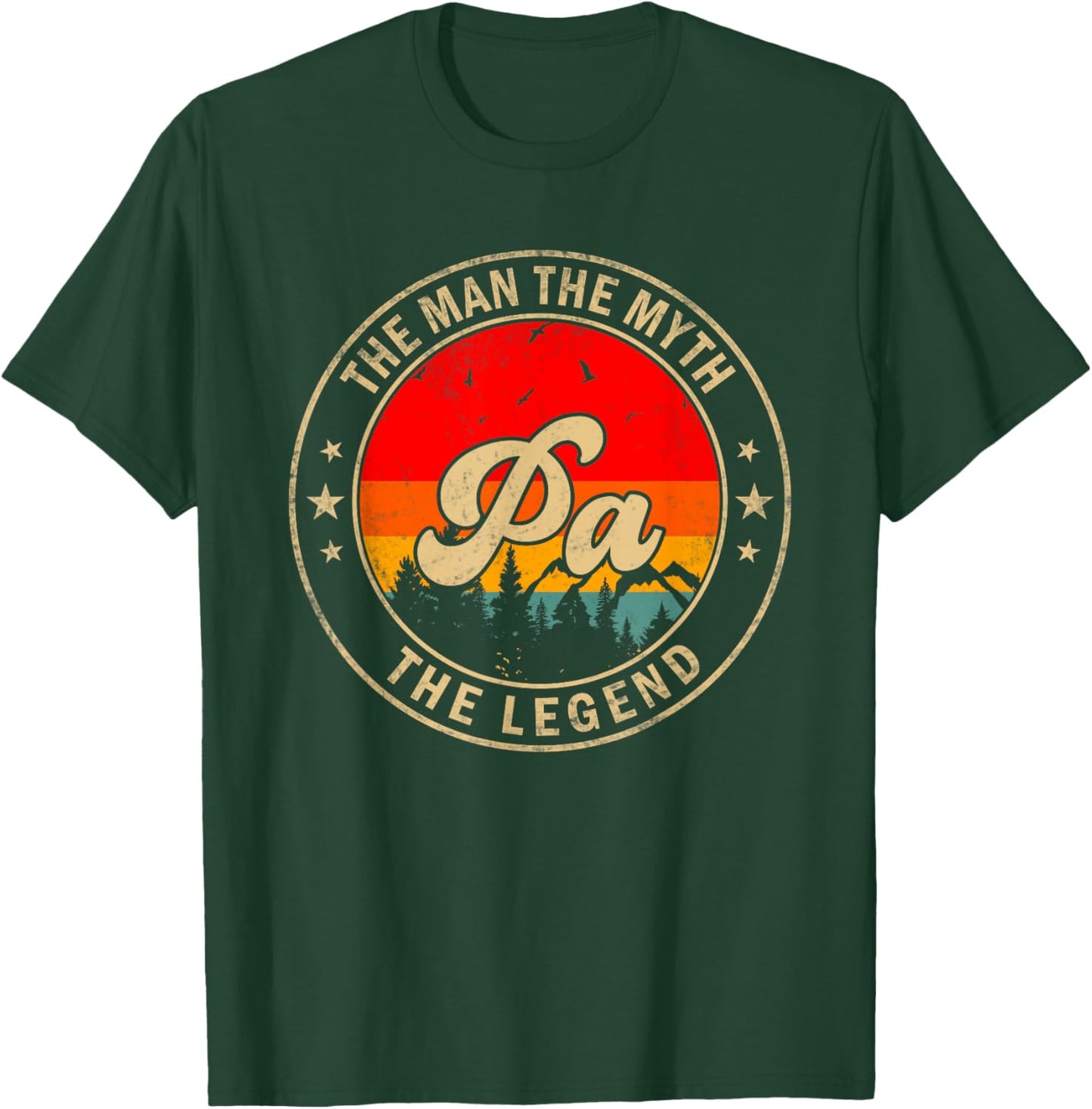 Pa the Man the Myth the Legend Father's Day for Grandpa T-Shirt - T-Shirt | Forest