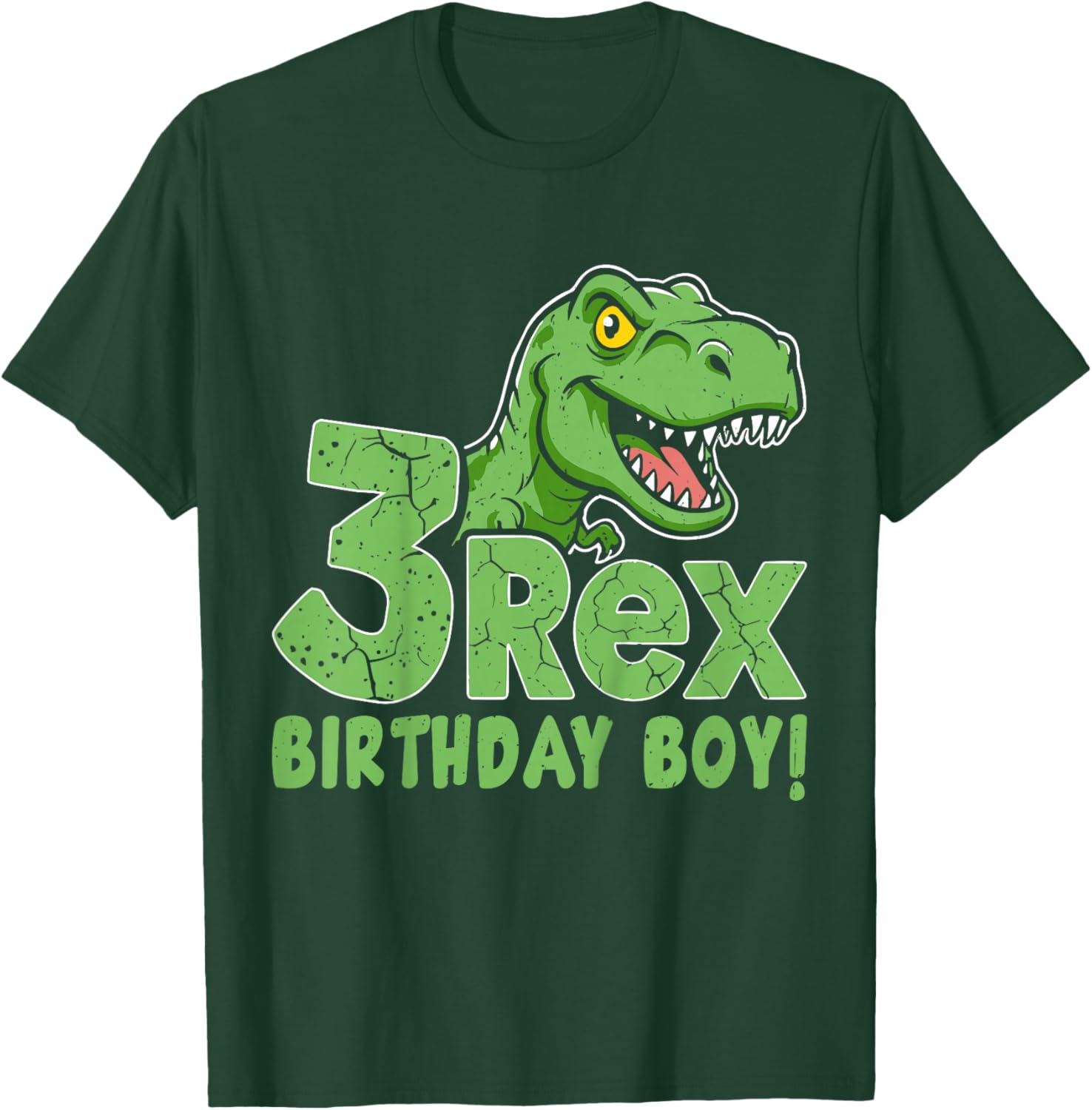 Kids 3 Rex Birthday Boy T-Rex Dinosaur 3rd Birthday Party T-Shirt - T-Shirt | Forest