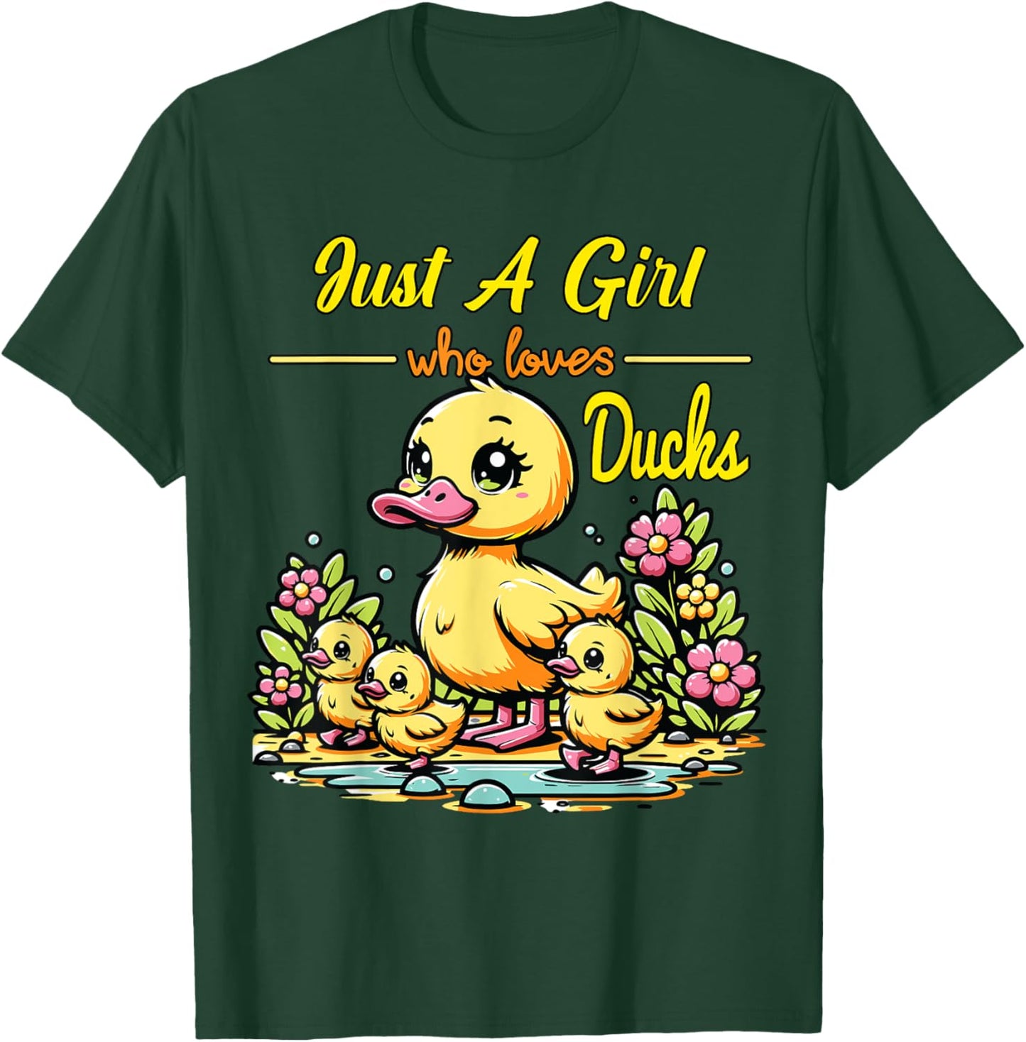 Duck Lover Art Men Women Boys Girls Rubber Duck Funny Ducks T-Shirt - T-Shirt | Forest