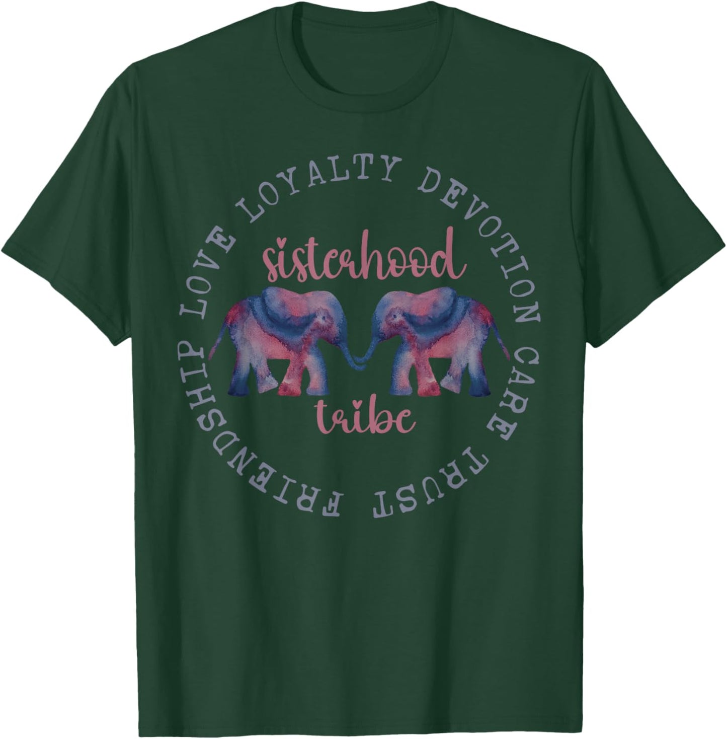 Elephant Friendship Sisterhood Tribe Squad Crew Friend Group T-Shirt - T-Shirt | Forest