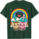 Cute Kawaii Couple Bubble Boba Milk Tea Lover Girl T-Shirt - T-Shirt | Forest