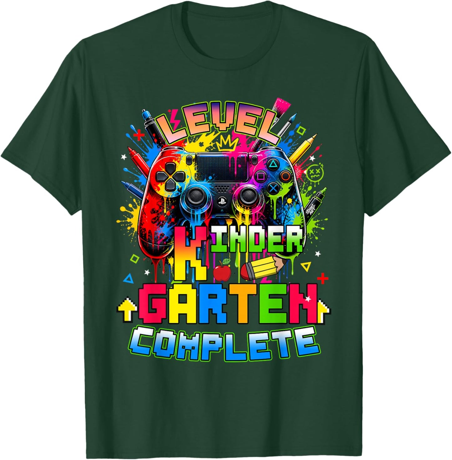 Kindergarten Complete Graduation Last Day of School Boys Fun T-Shirt - T-Shirt | Forest