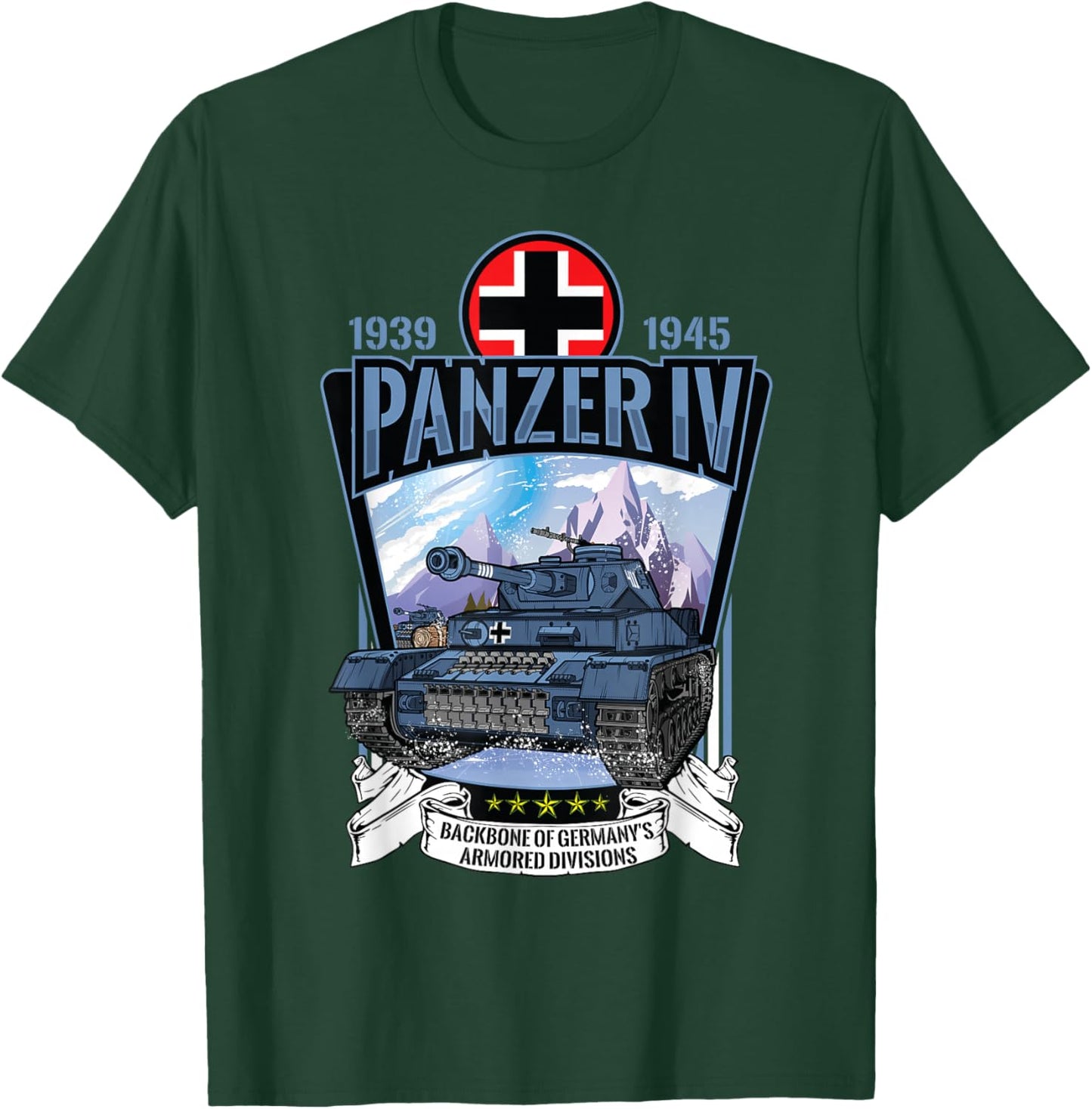World War 2 German Tank Panzer 4 T-Shirt - T-Shirt | Forest