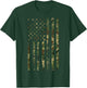 Camouflage American Flag Distressed 4th of July Patriot Camo T-Shirt - T-Shirt | Forest