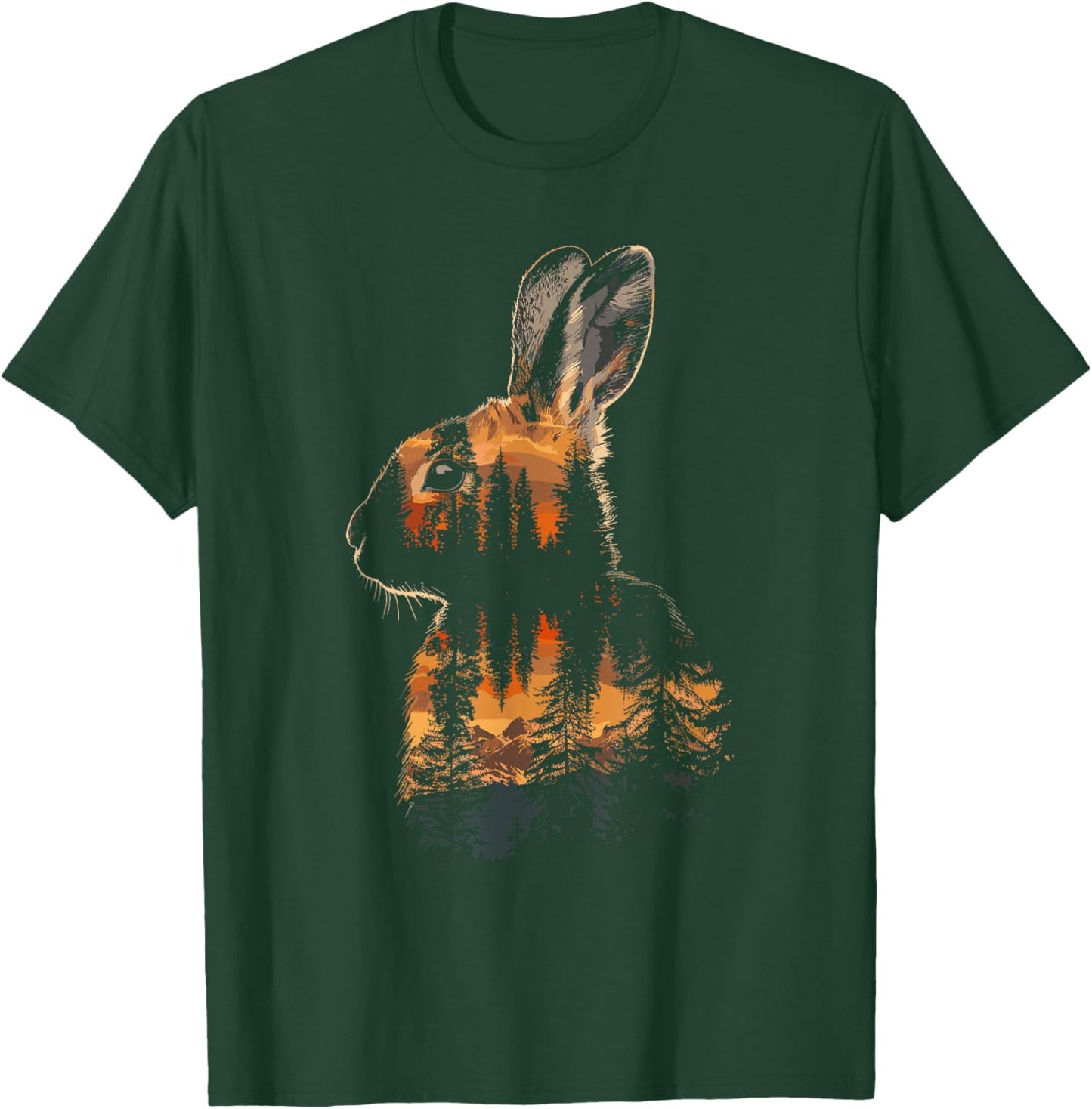 Rabbit Mountain Landscape Nature Wildlife T-Shirt - T-Shirt | Forest