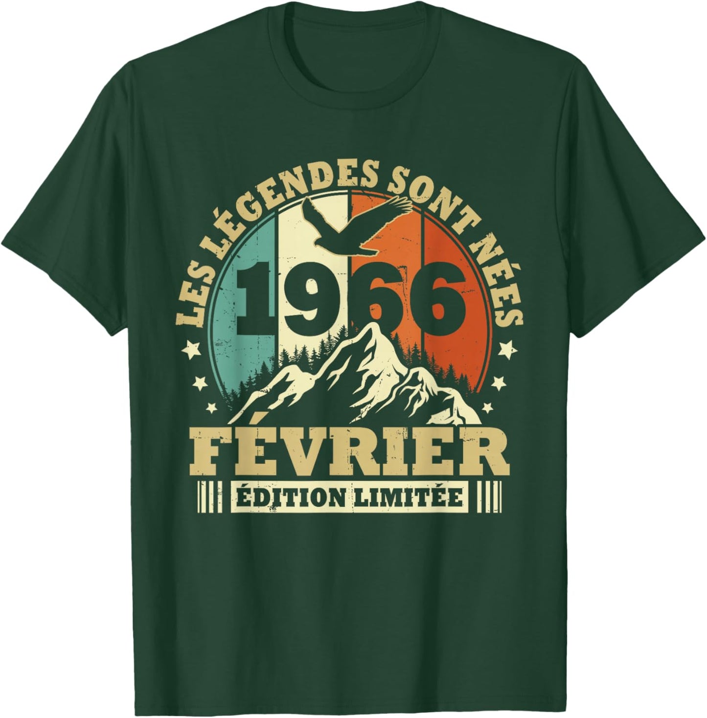 Legends Are Born in February 1966 Birthday 60 Years T-Shirt - T-Shirt | Forest