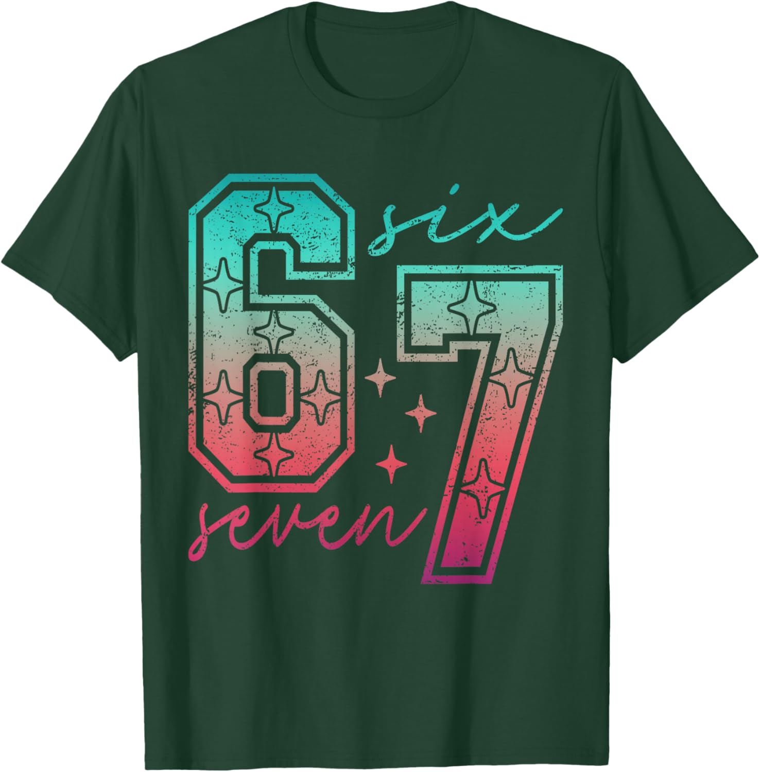 6 7 Meme Six Seven 67 Girls Boys Kids T-Shirt - T-Shirt | Forest