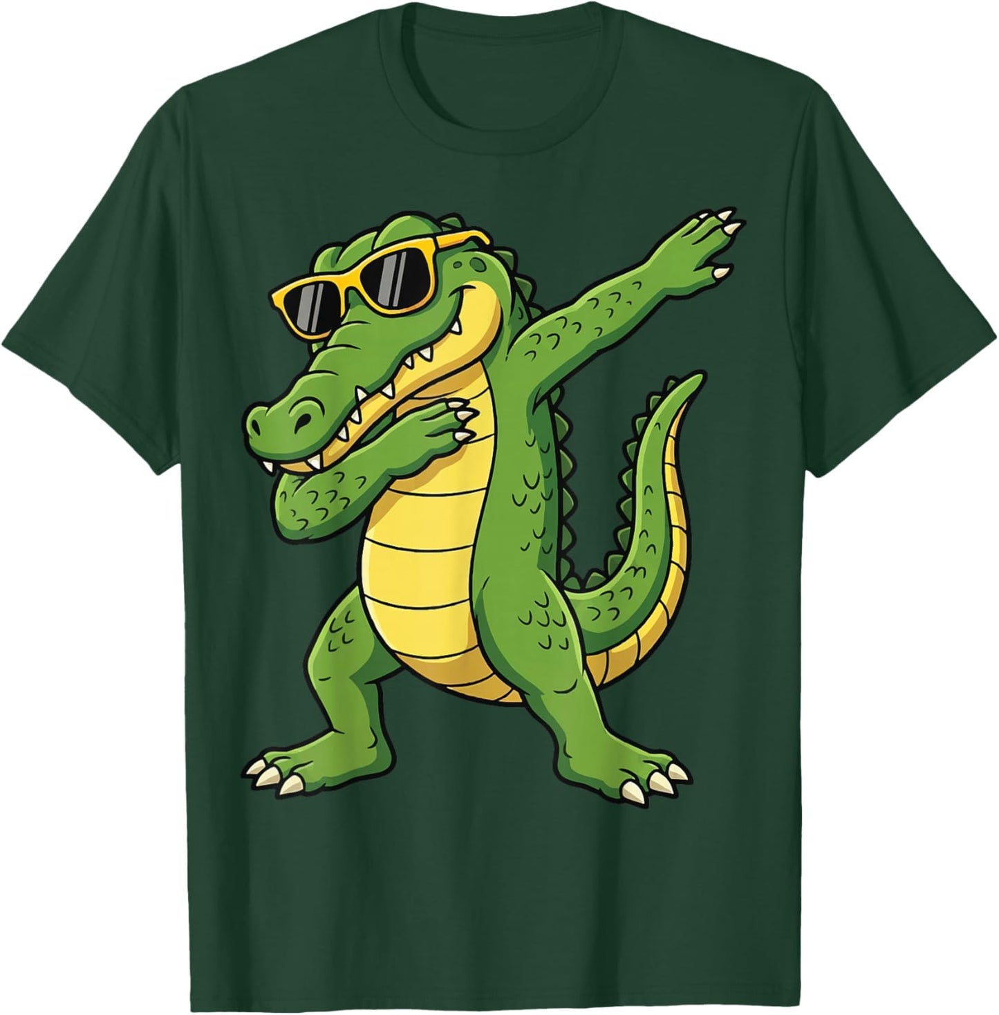 Crocodile Dabbing Cool Alligator T-Shirt - T-Shirt | Forest