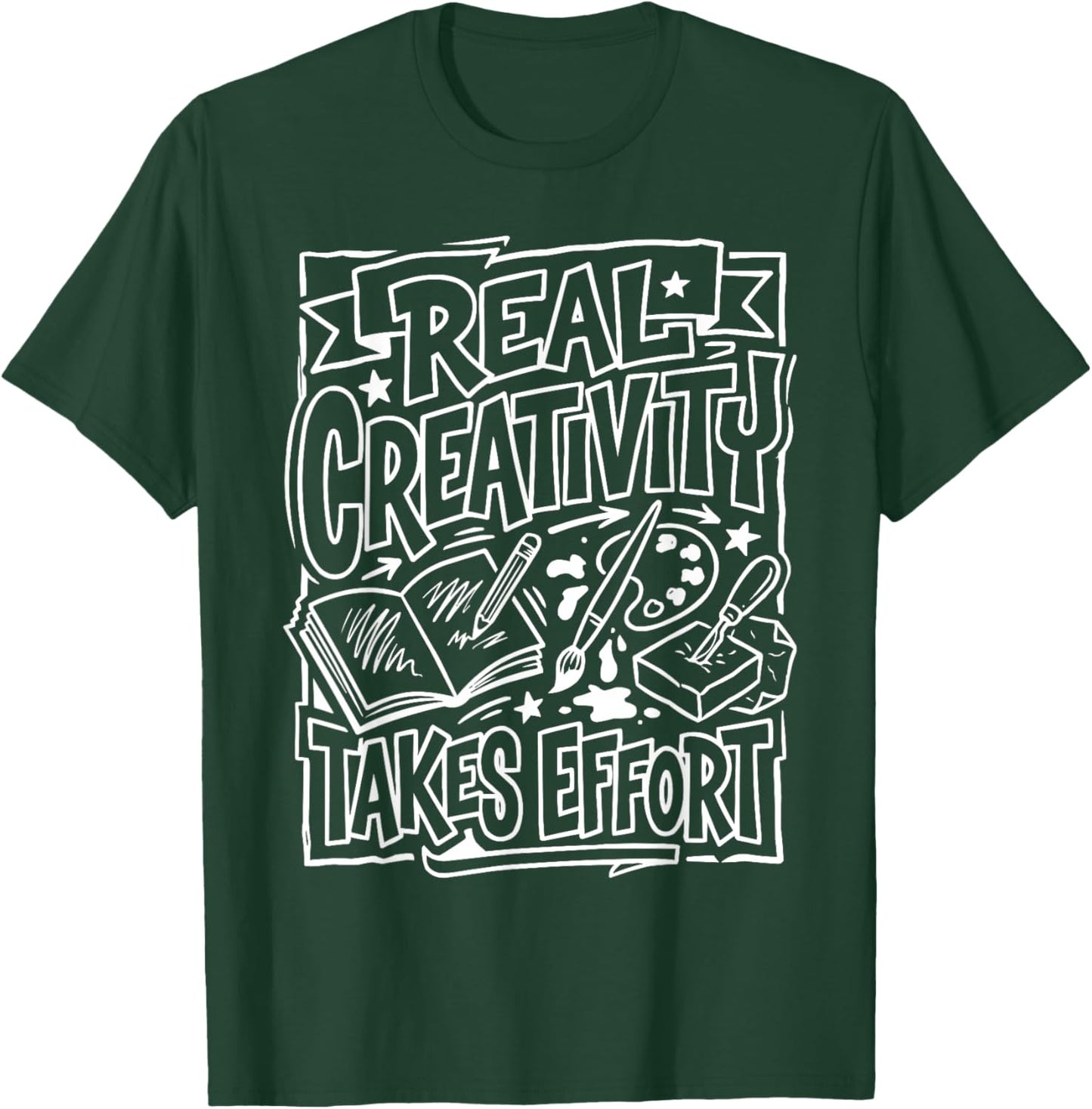 Support Real Artist Not AI Anti AI No to AI Supporter T-Shirt - T-Shirt | Forest