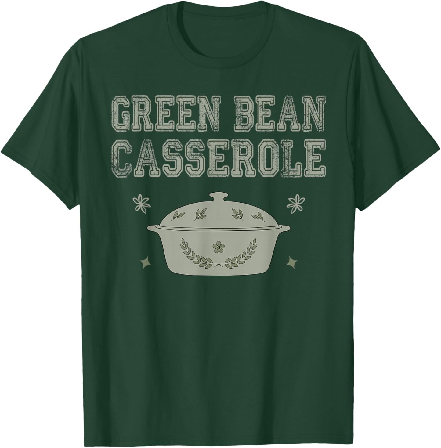 Retro Cooking Thanksgiving Dinner Green Bean Casserole T-Shirt - T-Shirt | Forest