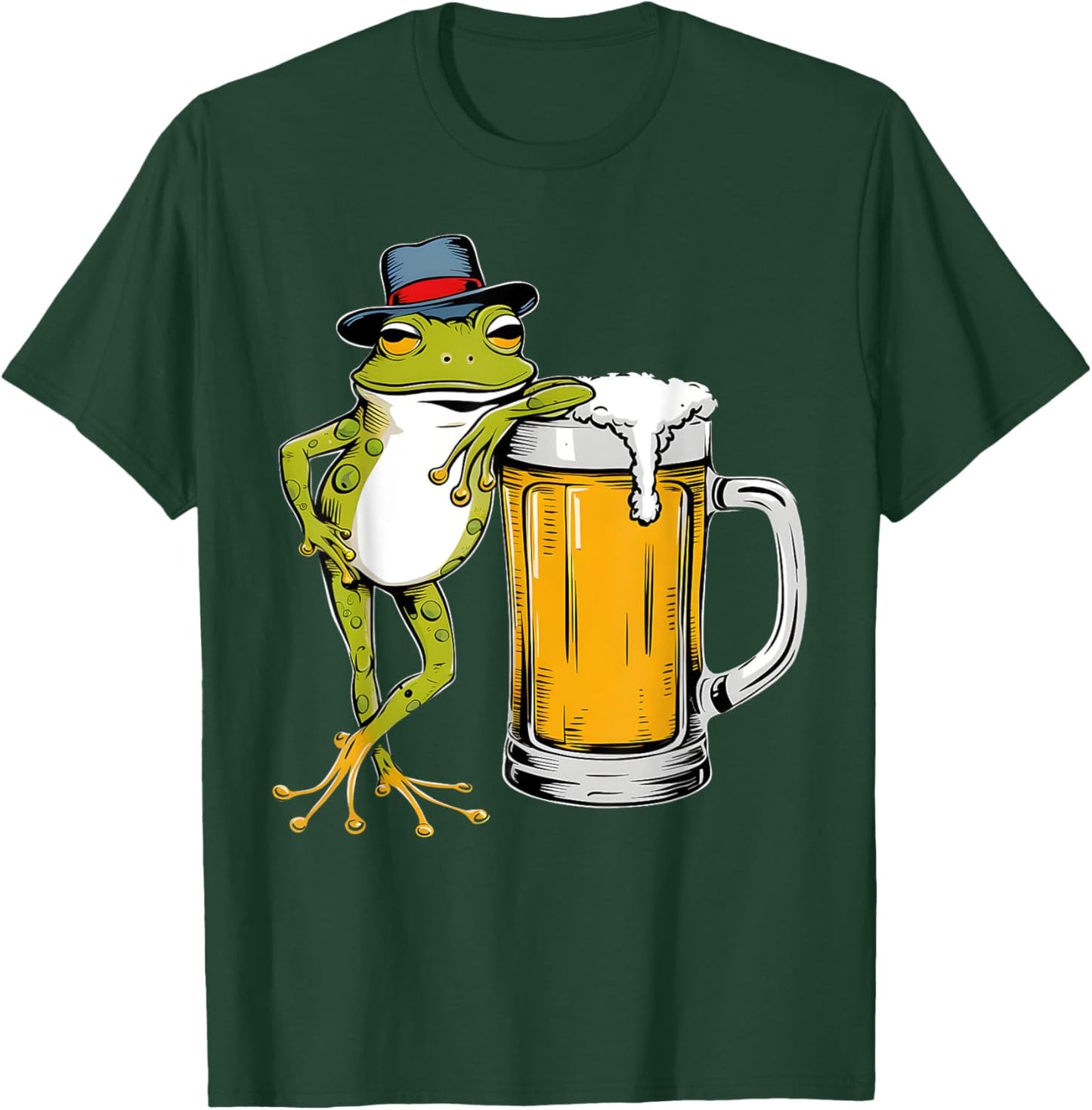 German Frog Beer Bavarian Festival Funny Oktoberfest T-Shirt - T-Shirt | Forest