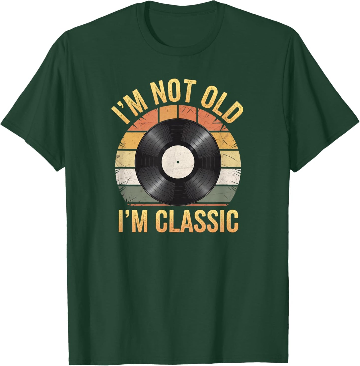 Funny I'M NOT OLD CLASSIC My Vinyl Record Collection Retired T-Shirt - T-Shirt | Forest
