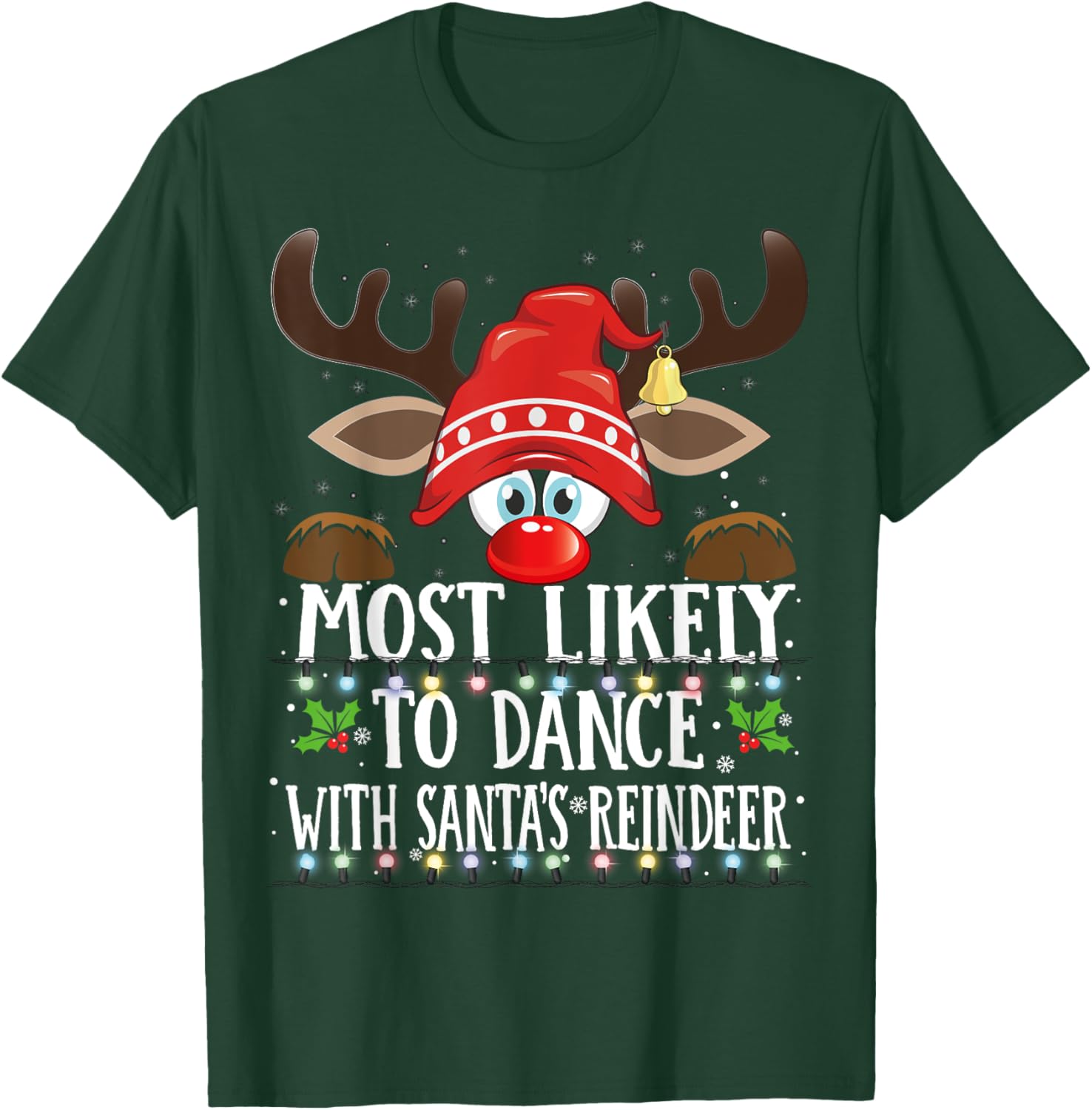 Christmas Matching Most Likely To Dance With Santa PJS T-Shirt - T-Shirt | Forest