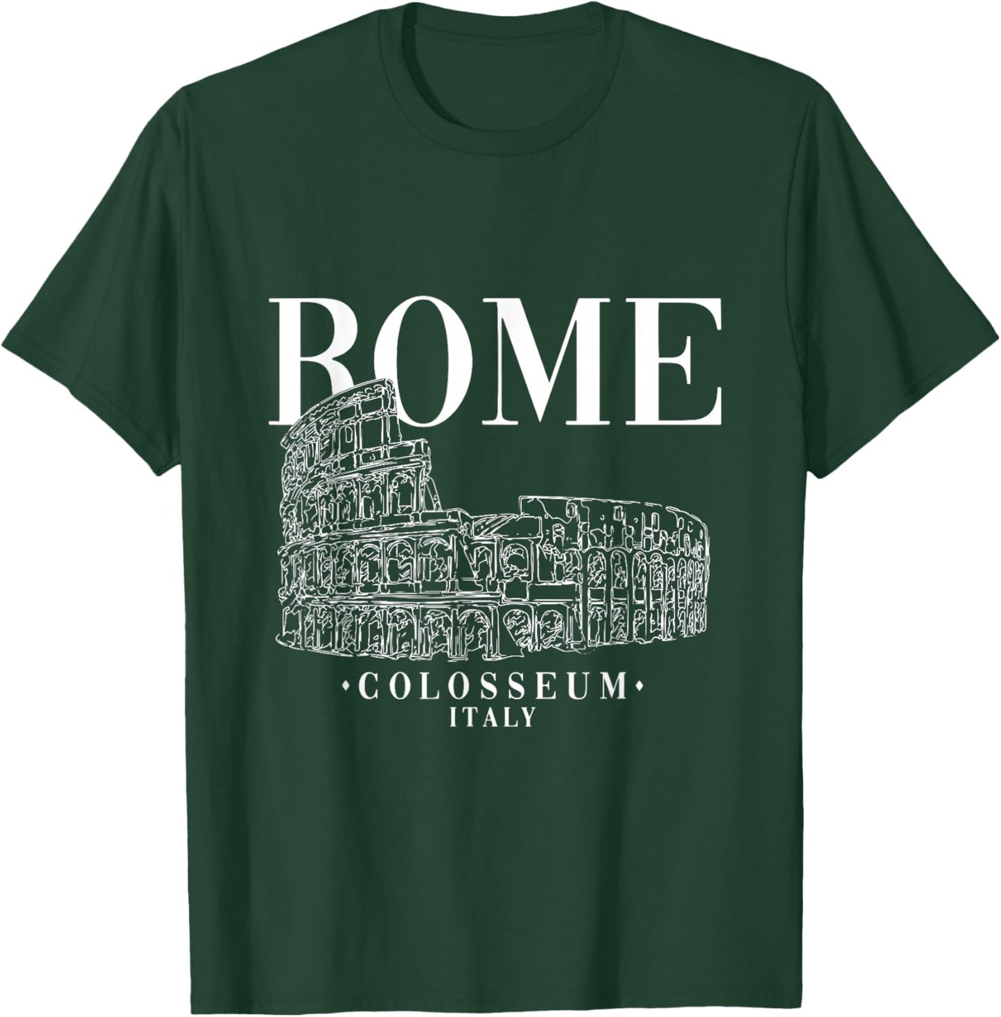 Roma Ancient Colosseum Hand Drawing Sketch Rome Italy T-Shirt - T-Shirt | Forest
