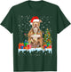 Funny Santa Pitbull Dog Christmas Lights Xmas Pajamas Men Women Kids T-Shirt - T-Shirt | Forest