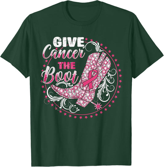 Breast Cancer Shirts , Cowgirl Boots On The Ground T-Shirt - T-Shirt | Forest