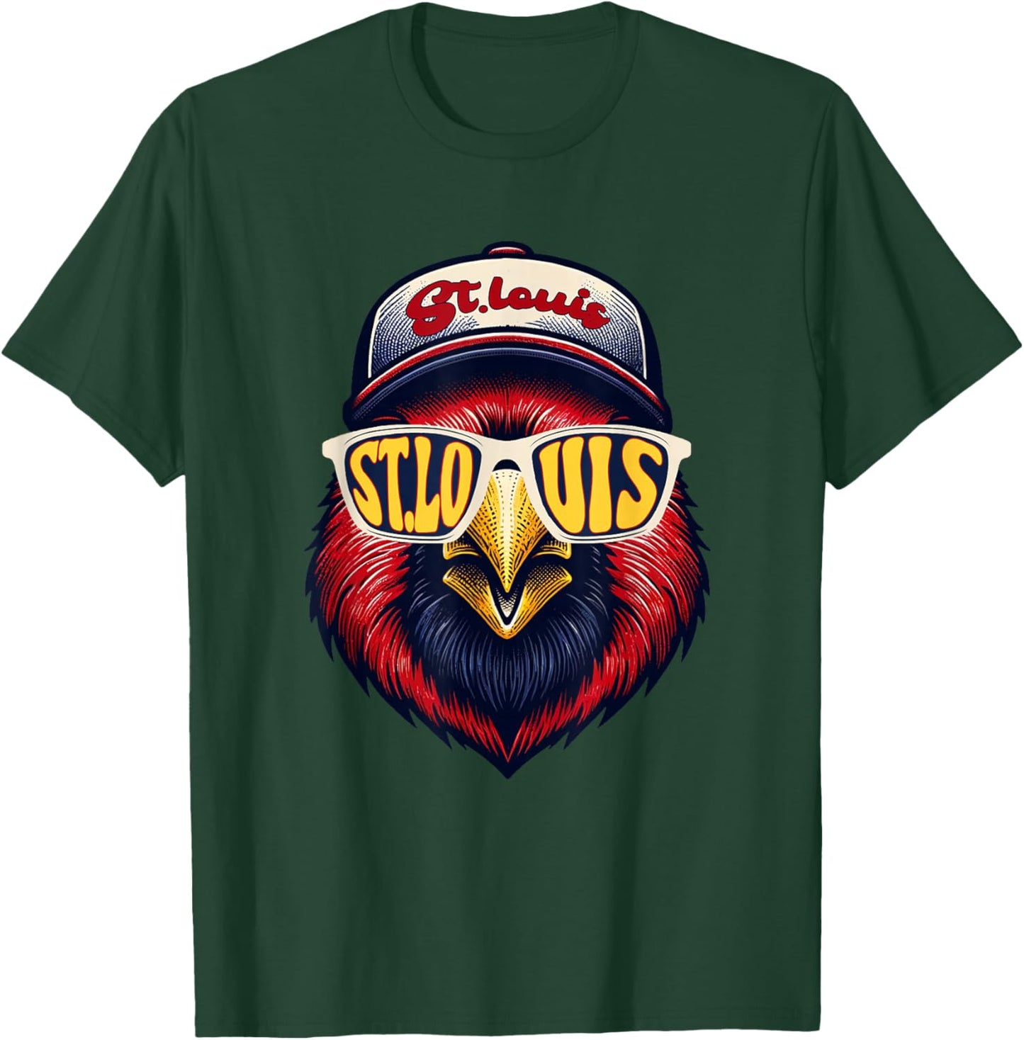 Retro St.Louis Bossbeak Graphic Animals Throwback T-Shirt - T-Shirt | Forest