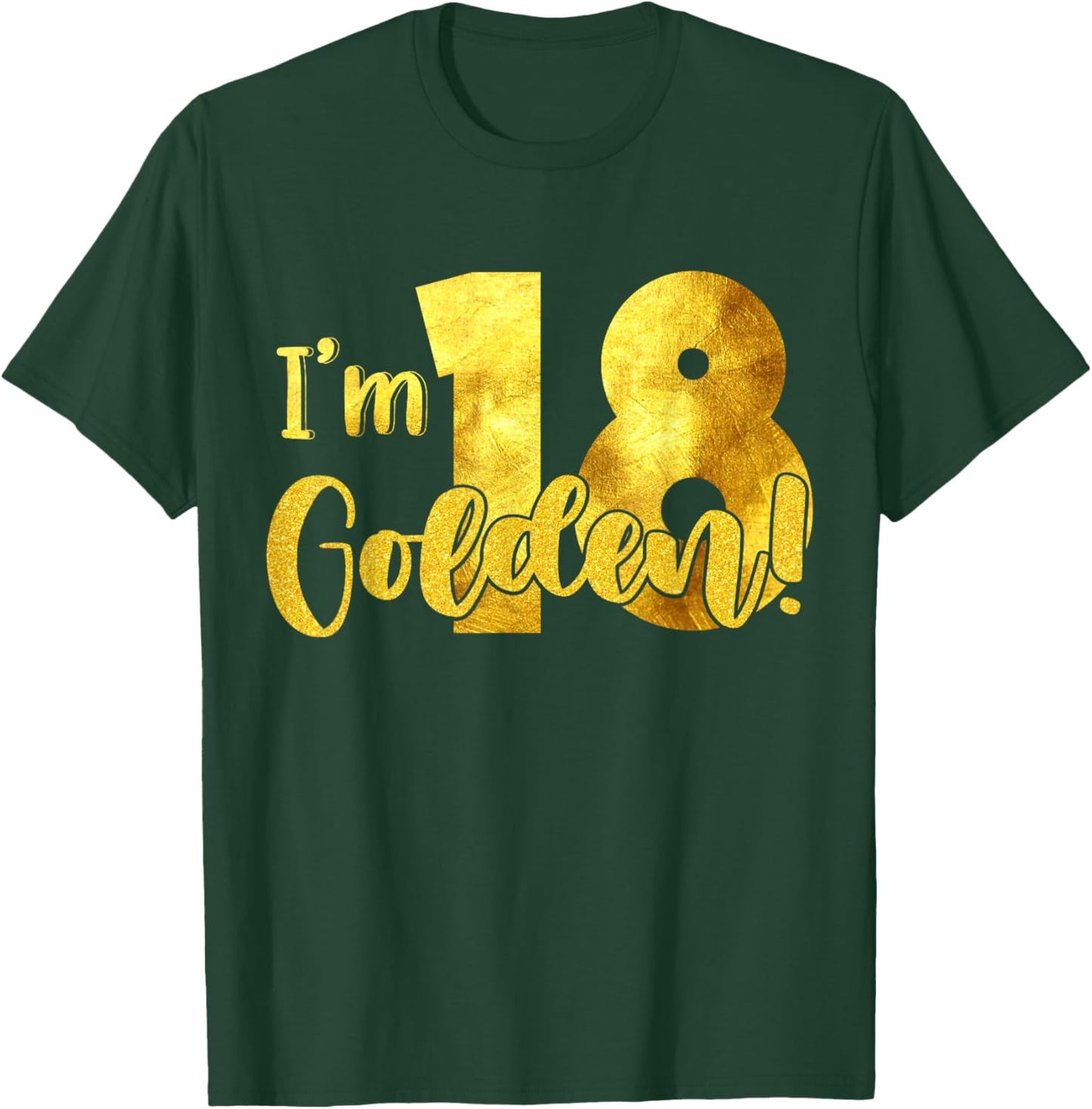 I'm 18th Golden Birthday 18 Year Old Bday Kids Groovy T-Shirt - T-Shirt | Forest