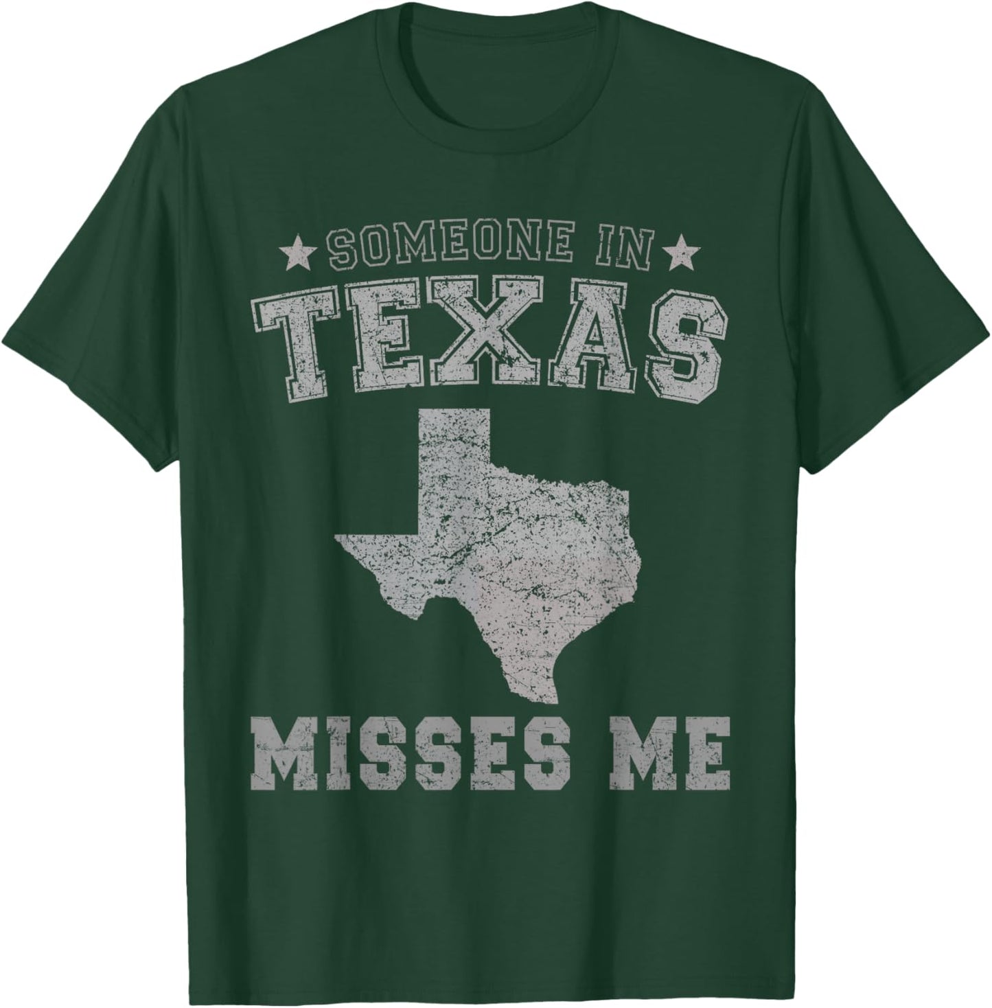 Someone In Texas Misses Me Heart Vintage State T-Shirt - T-Shirt | Forest