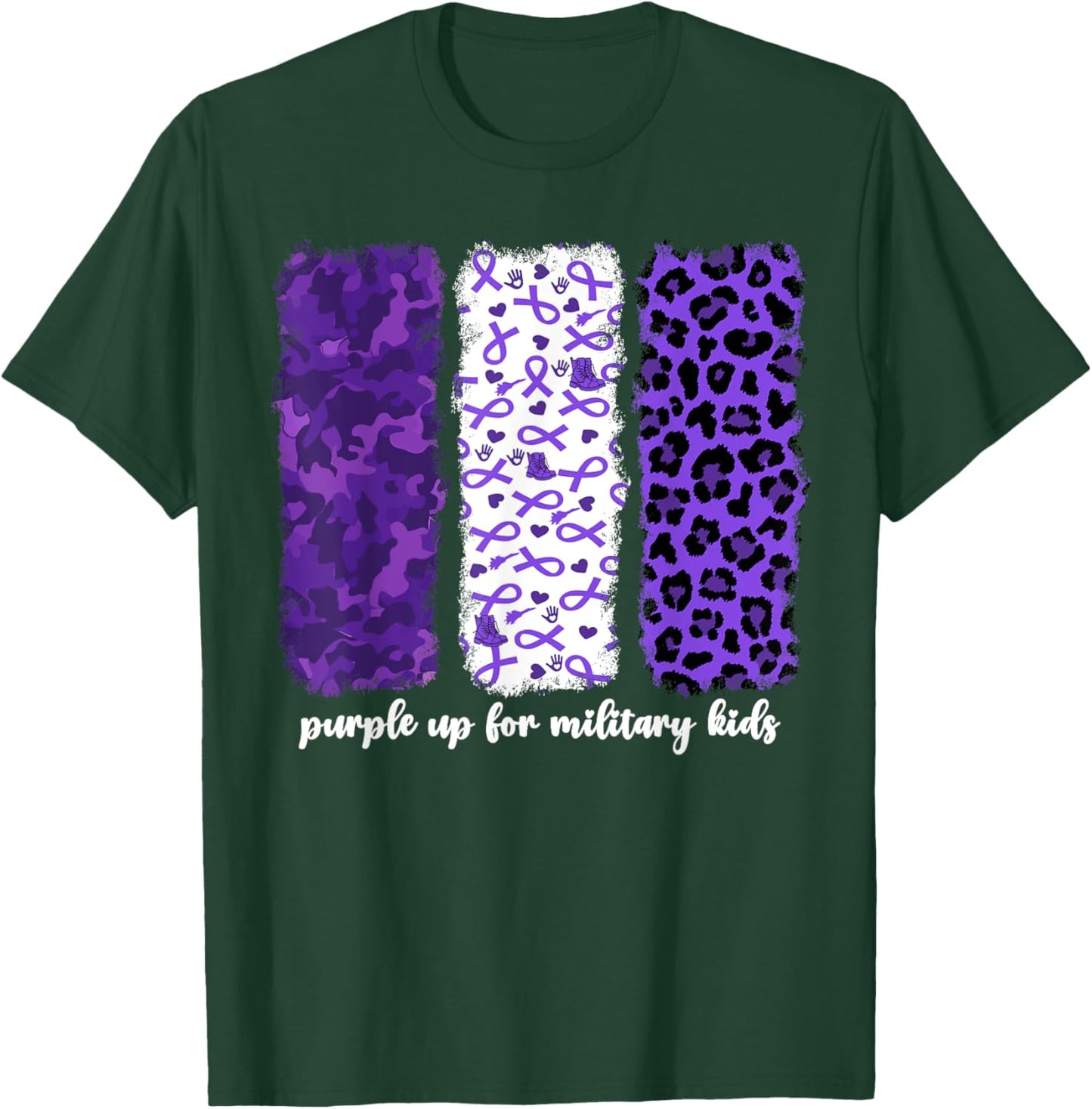 Purple Up For Military Kids Month Of Military Child Children T-Shirt - T-Shirt | Forest