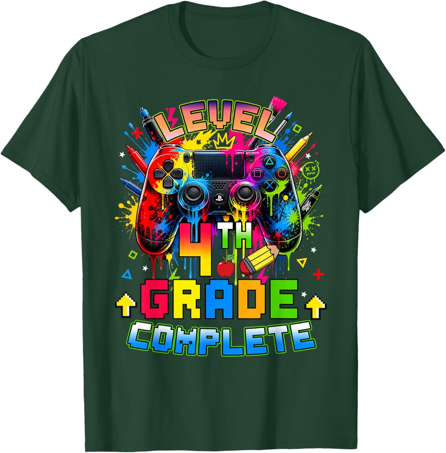 Level 4th Grade Complete Graduation Last Day of School Boys T-Shirt - T-Shirt | Forest