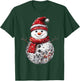 Cute Snowman Disco Ball Christmas Santa Hat Matching Family T-Shirt - T-Shirt | Forest