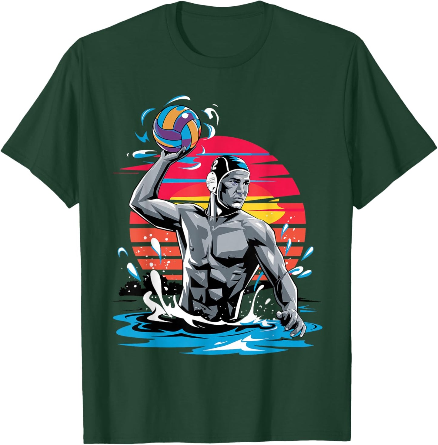 Water Polo Art Women Waterpolo Player Water Polo T-Shirt - T-Shirt | Forest