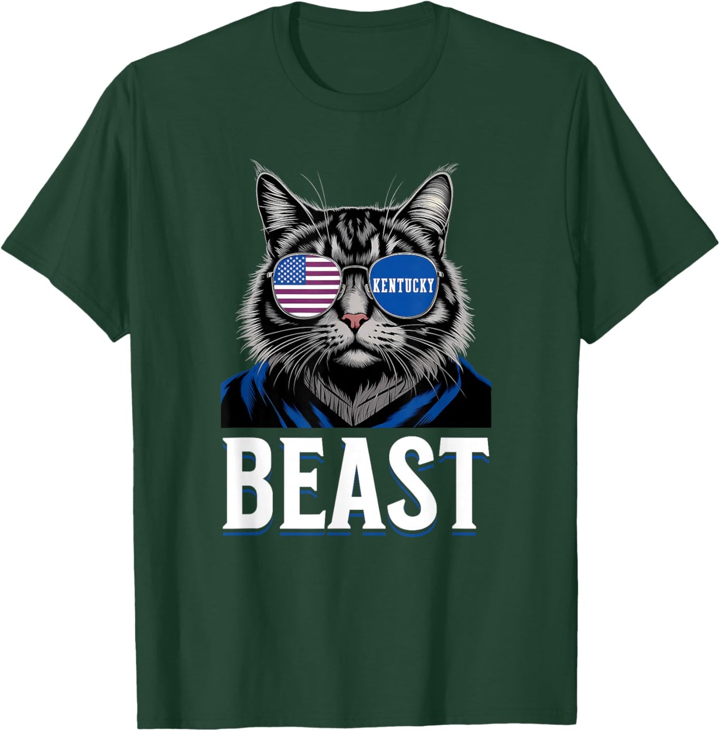 Funny Cat Lovers Graphic Last Name Kentucky Retro Vintage T-Shirt - T-Shirt | Forest