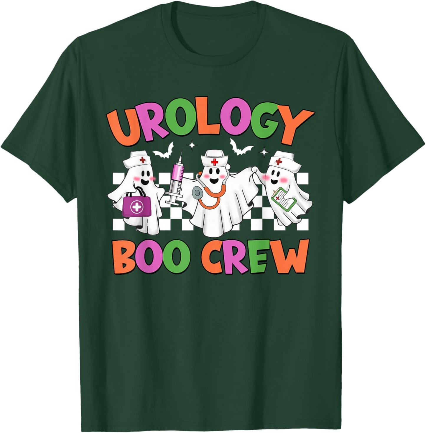 Retro Urology Boo Crew Urology Nurse Halloween Costumes T-Shirt - T-Shirt | Forest