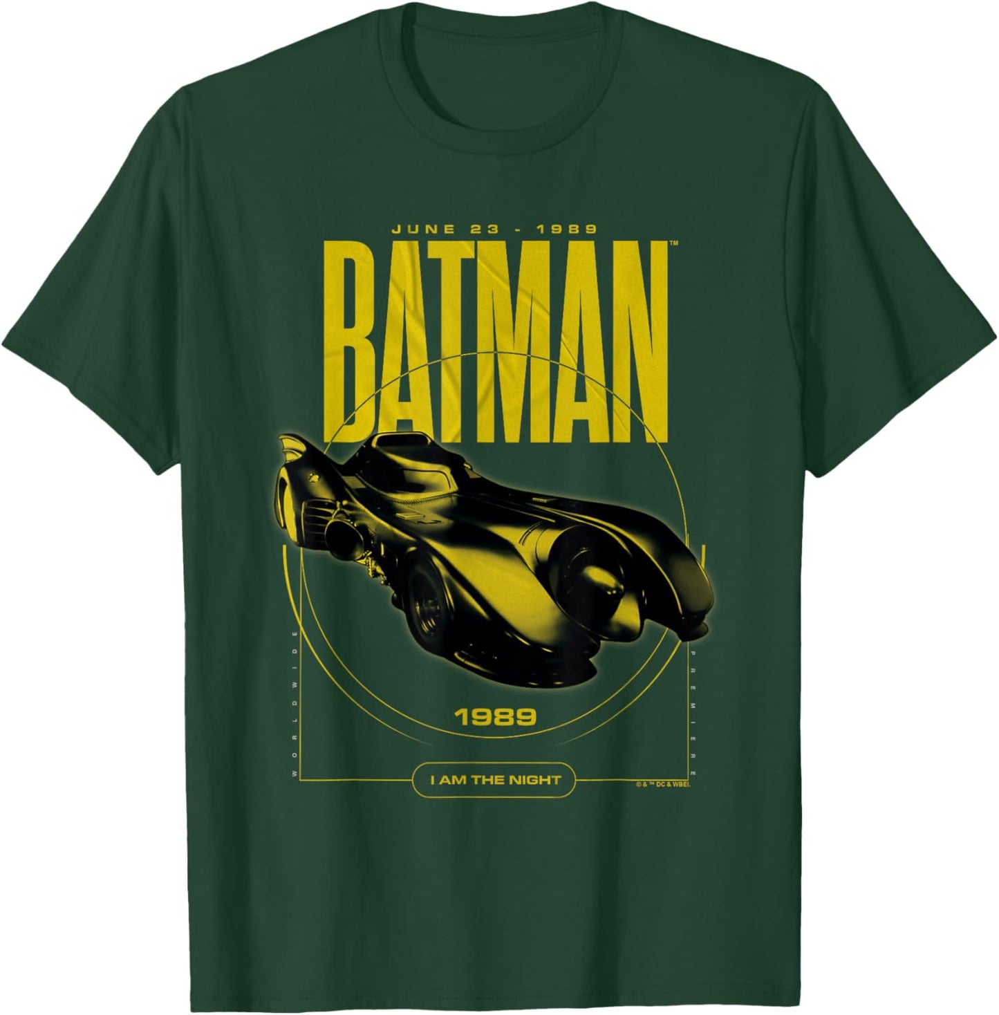 Batman 1989 Batmobile Circle T-Shirt - T-Shirt | Forest