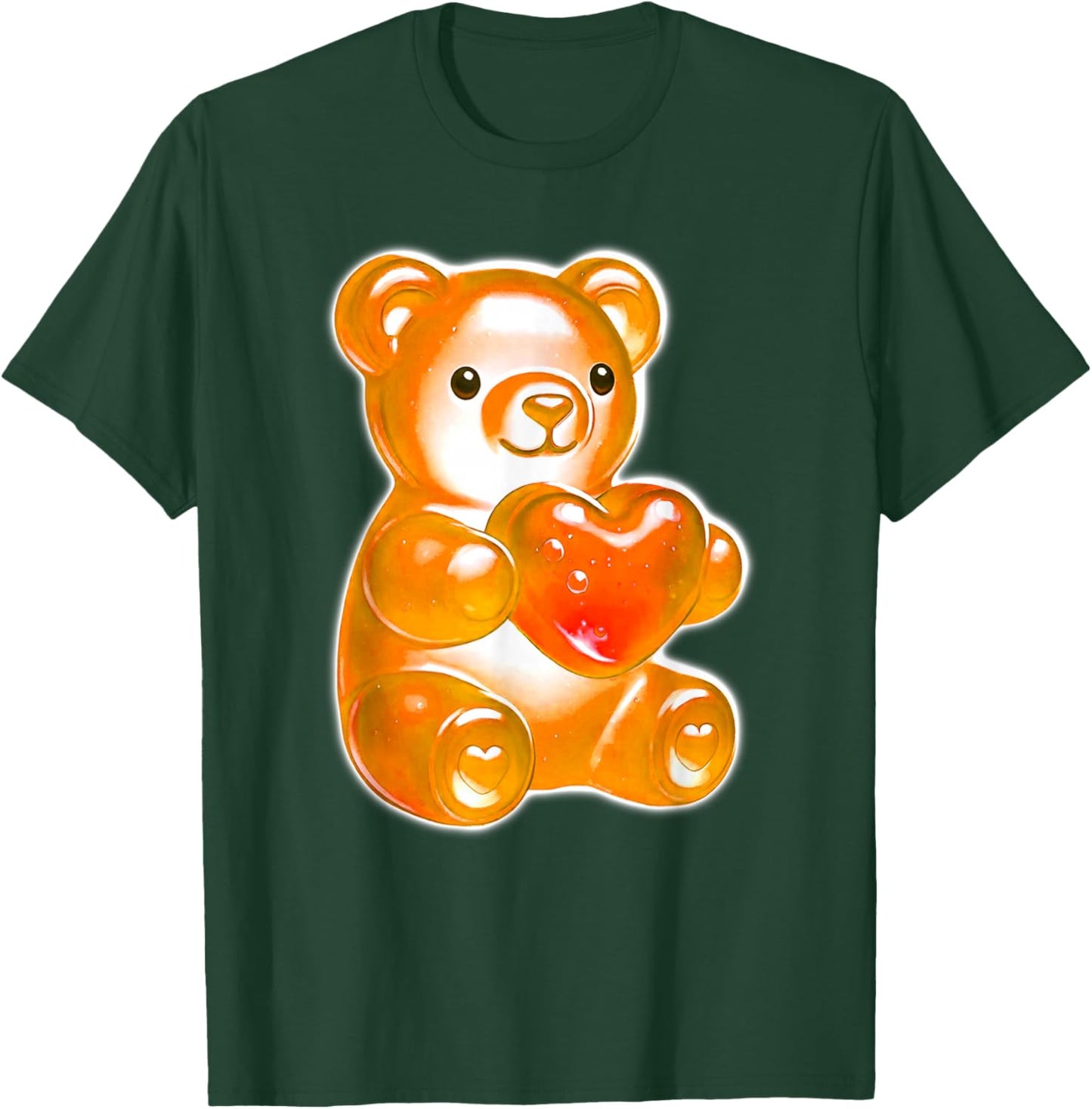 Gummy Bear Candy Heart Orange T-Shirt - T-Shirt | Forest