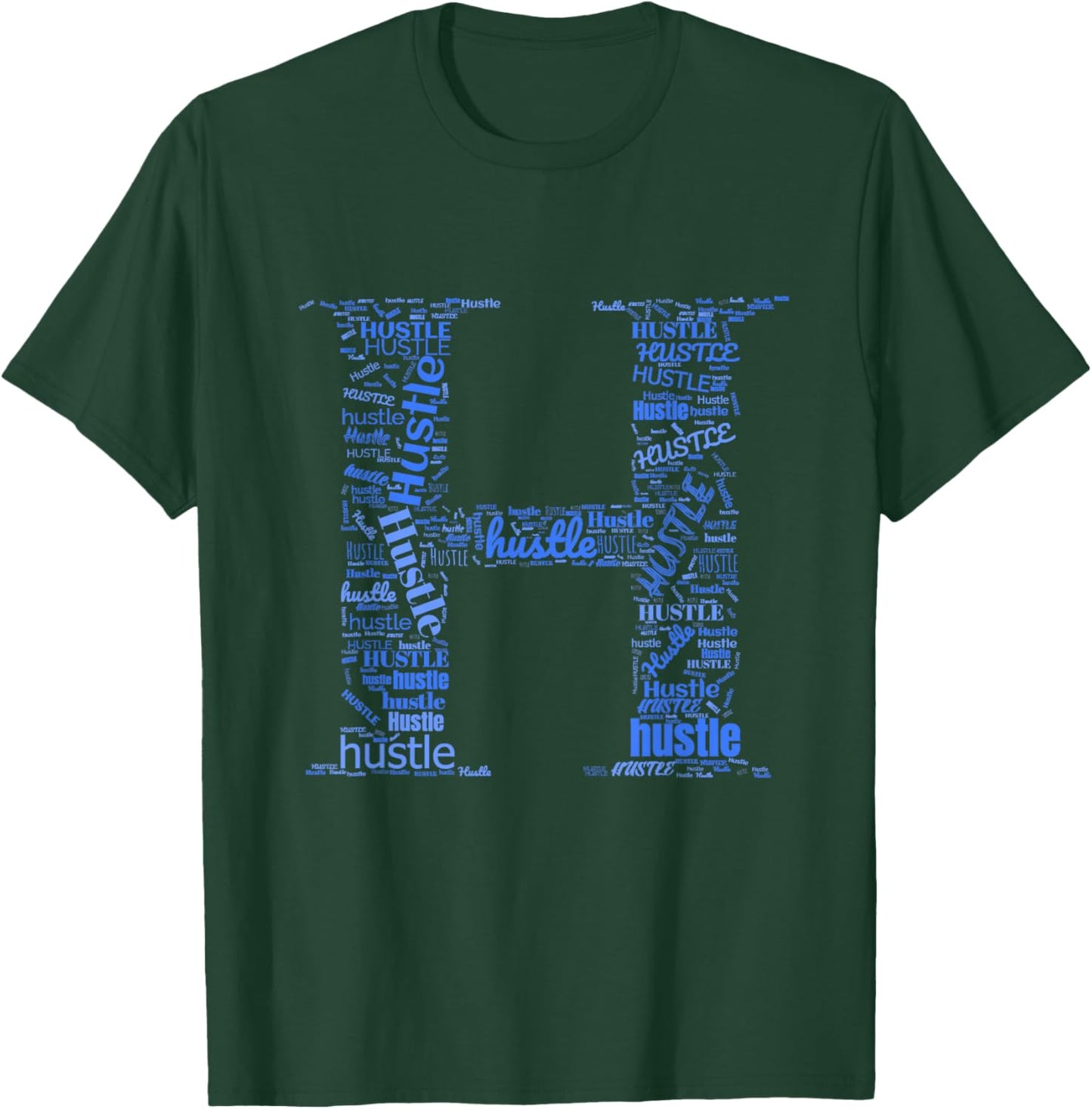 Blue H is For Hustle Royal Blue Graphic T-Shirt - T-Shirt | Forest