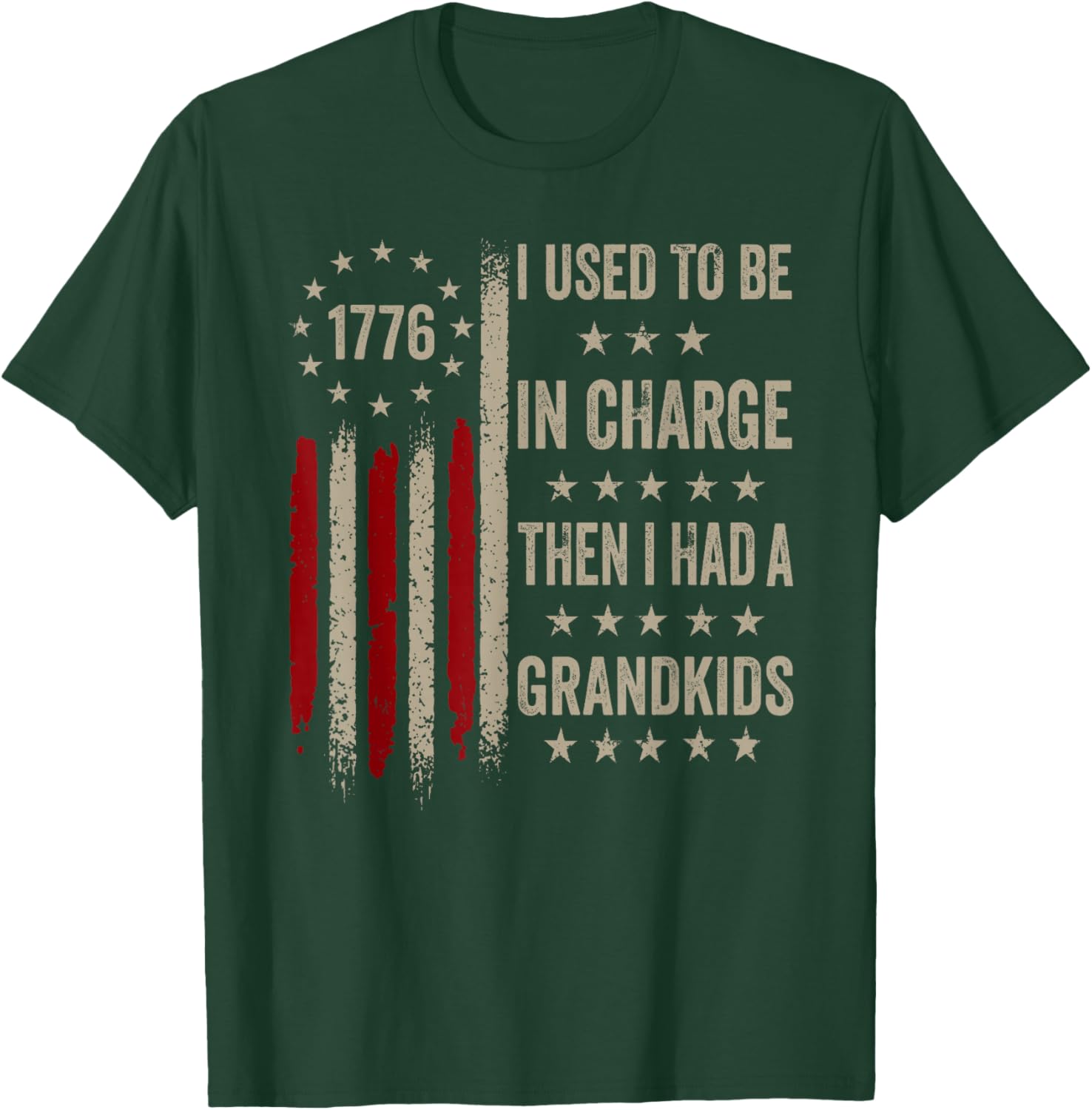 I Used to Be in Charge Then I Had A Grandkids Funny T-Shirt - T-Shirt | Forest