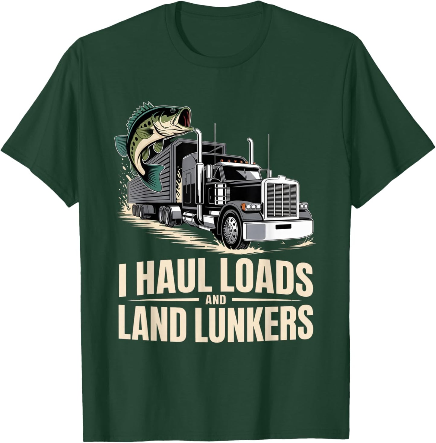 Truck Driver 18 Wheeler Trucker Semi Truck T-Shirt - T-Shirt | Forest