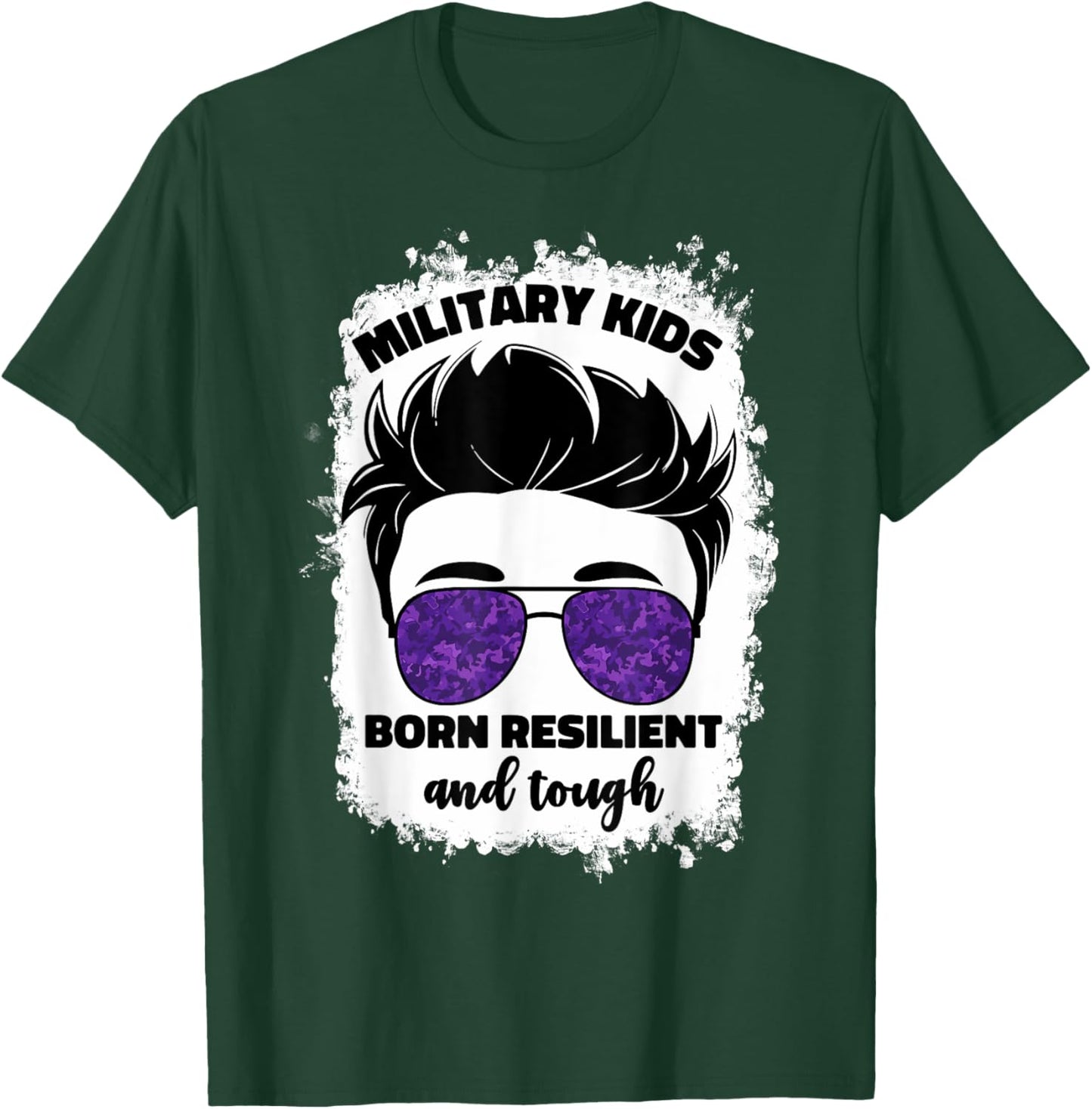 Purple Up For Military Kids Boys Month Of Military Child Boy T-Shirt - T-Shirt | Forest