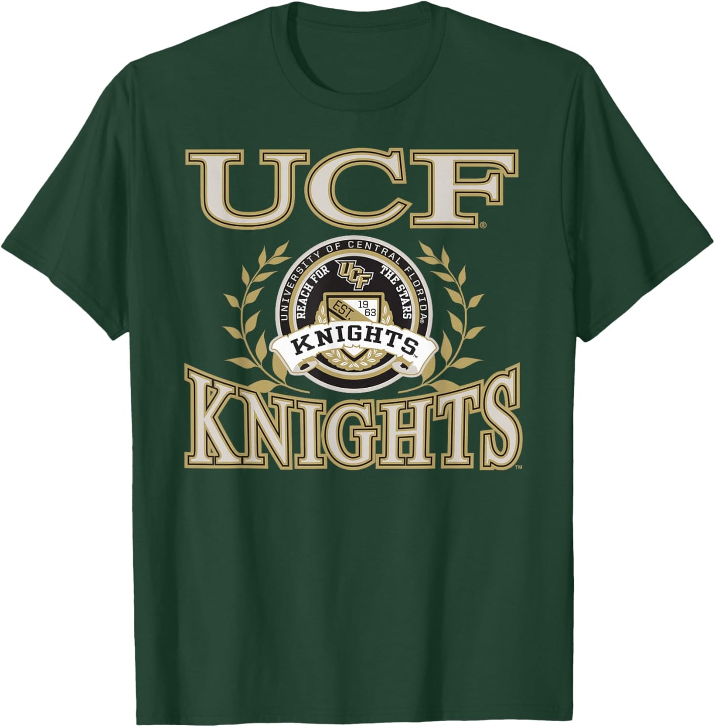 Central Florida Golden Knights Laurels Dark Heather T-Shirt - T-Shirt | Forest