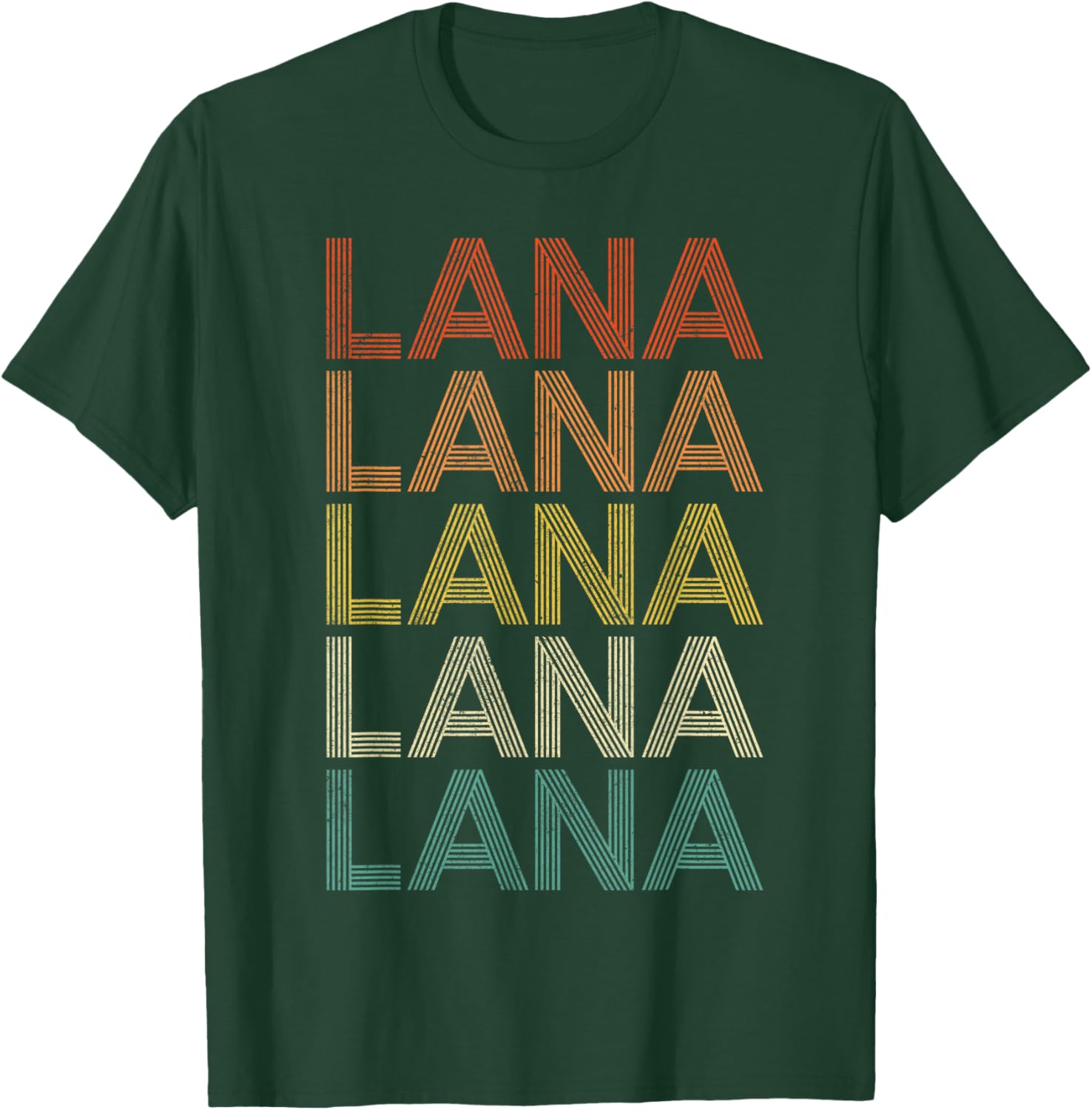 Lana Vintage Retro T-Shirt - T-Shirt | Forest