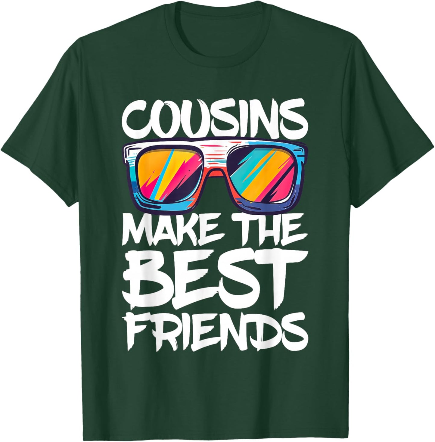 Cousins Make The Best Friends Shirt Boy Girl Cousin Crew T-Shirt - T-Shirt | Forest