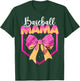 Baseball Mama Drip Ice Cream Drip Sprinkle Mom Bow T-Shirt - T-Shirt | Forest