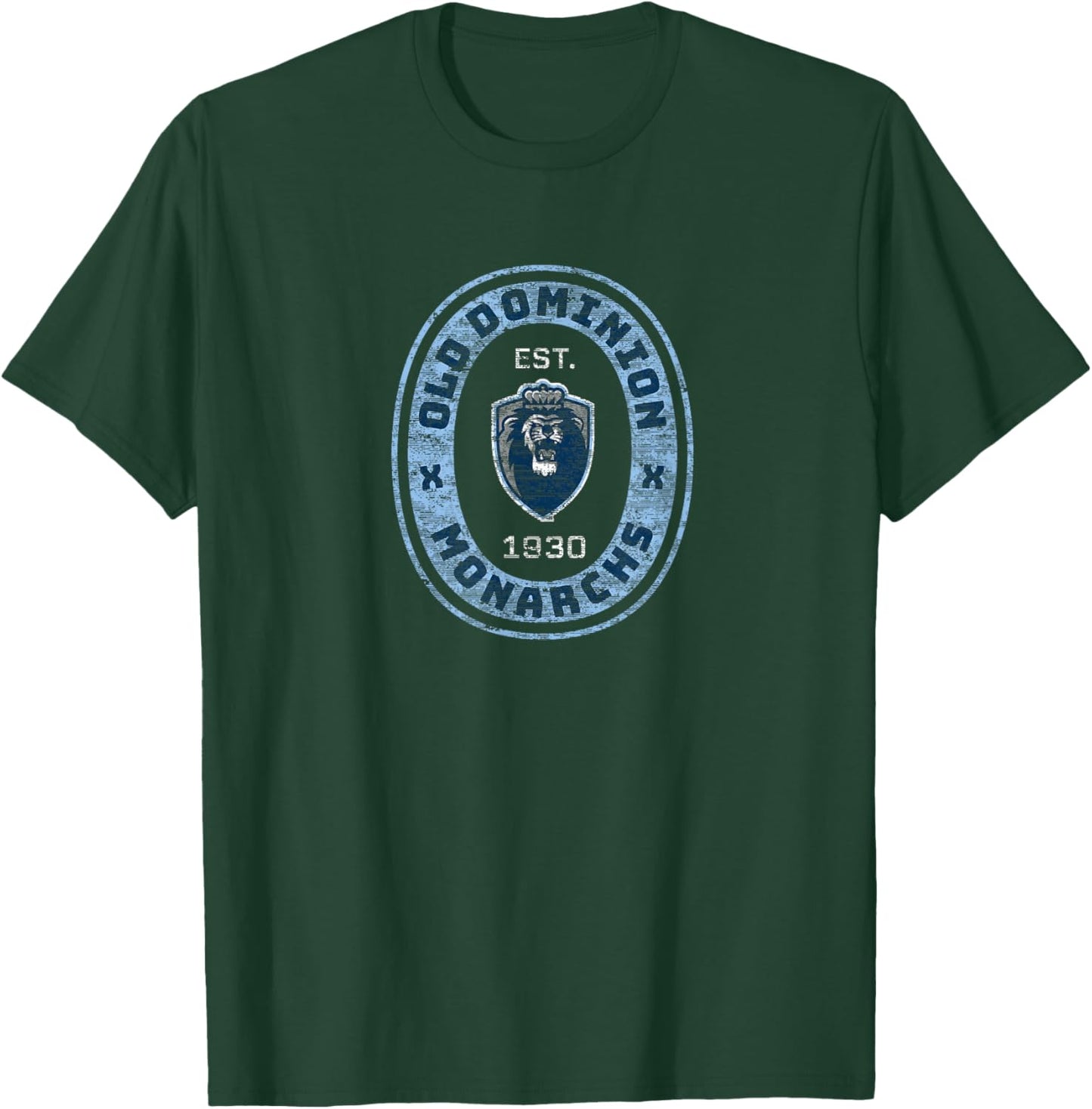 Old Dominion University ODU Monarchs Retro Crest Seal T-Shirt - T-Shirt | Forest
