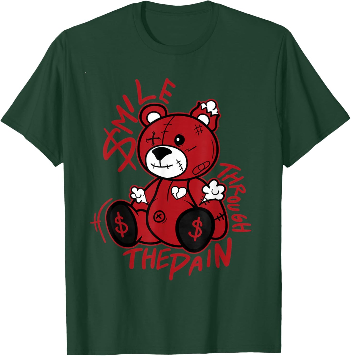 Bloodline Varsity Red Black Graphic Match T-Shirt - T-Shirt | Forest