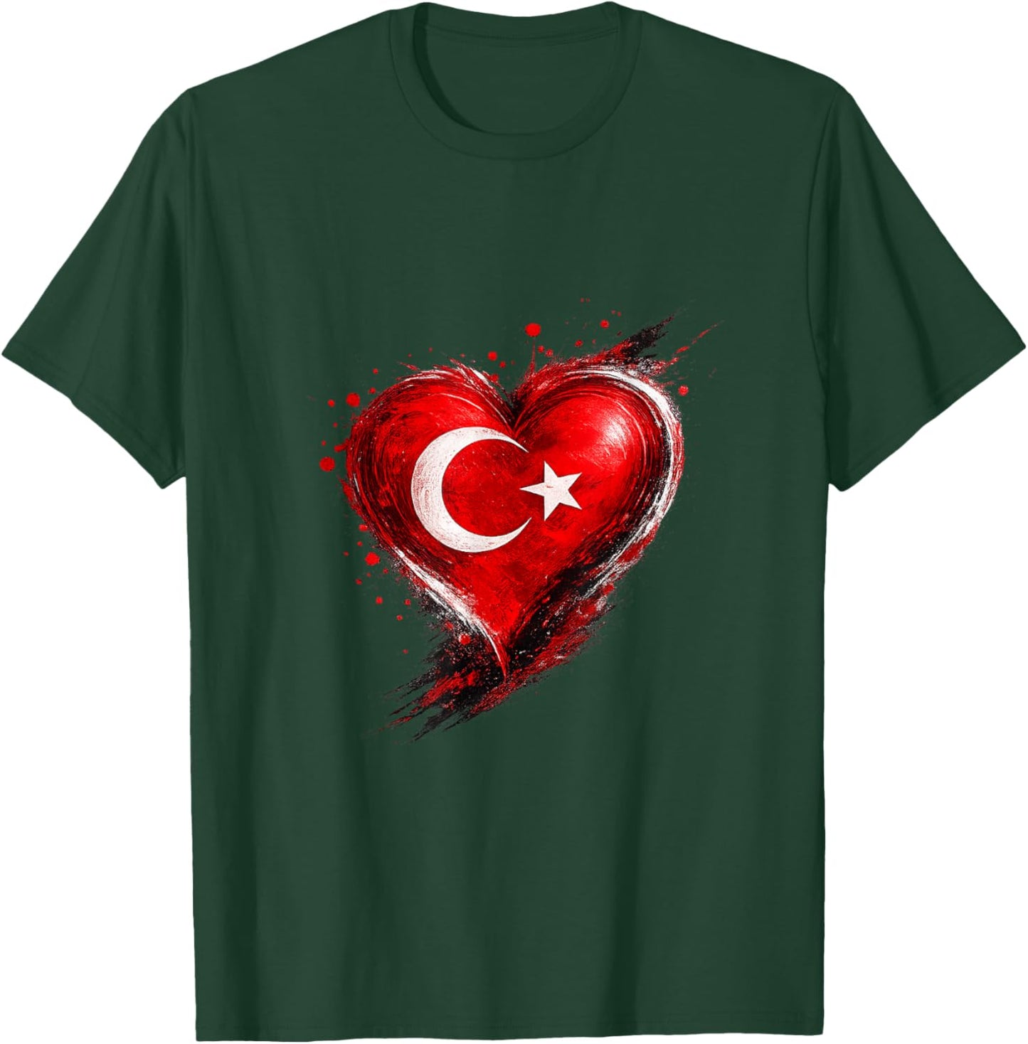 Türkei mit Herz Türkische Flagge Türk Türkiye T-Shirt - T-Shirt | Forest