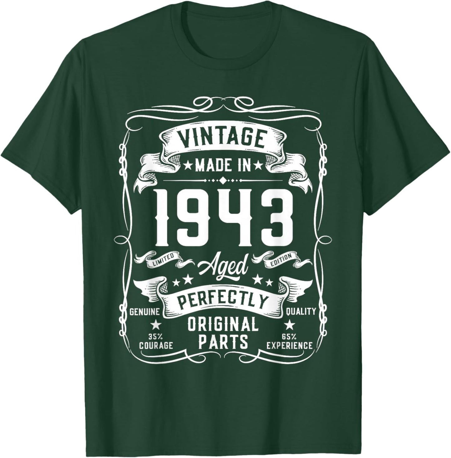 Vintage 1943 83yr 83rd Birthday Gifts 83 Years Old T-Shirt - T-Shirt | Forest
