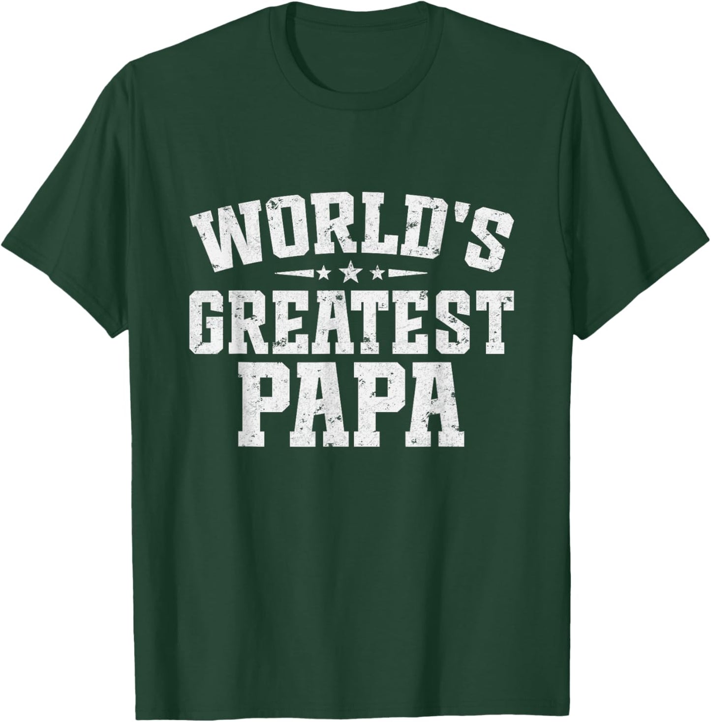 World's Greatest Papa Vintage Father's Day Dad Grandpa Men T-Shirt - T-Shirt | Forest