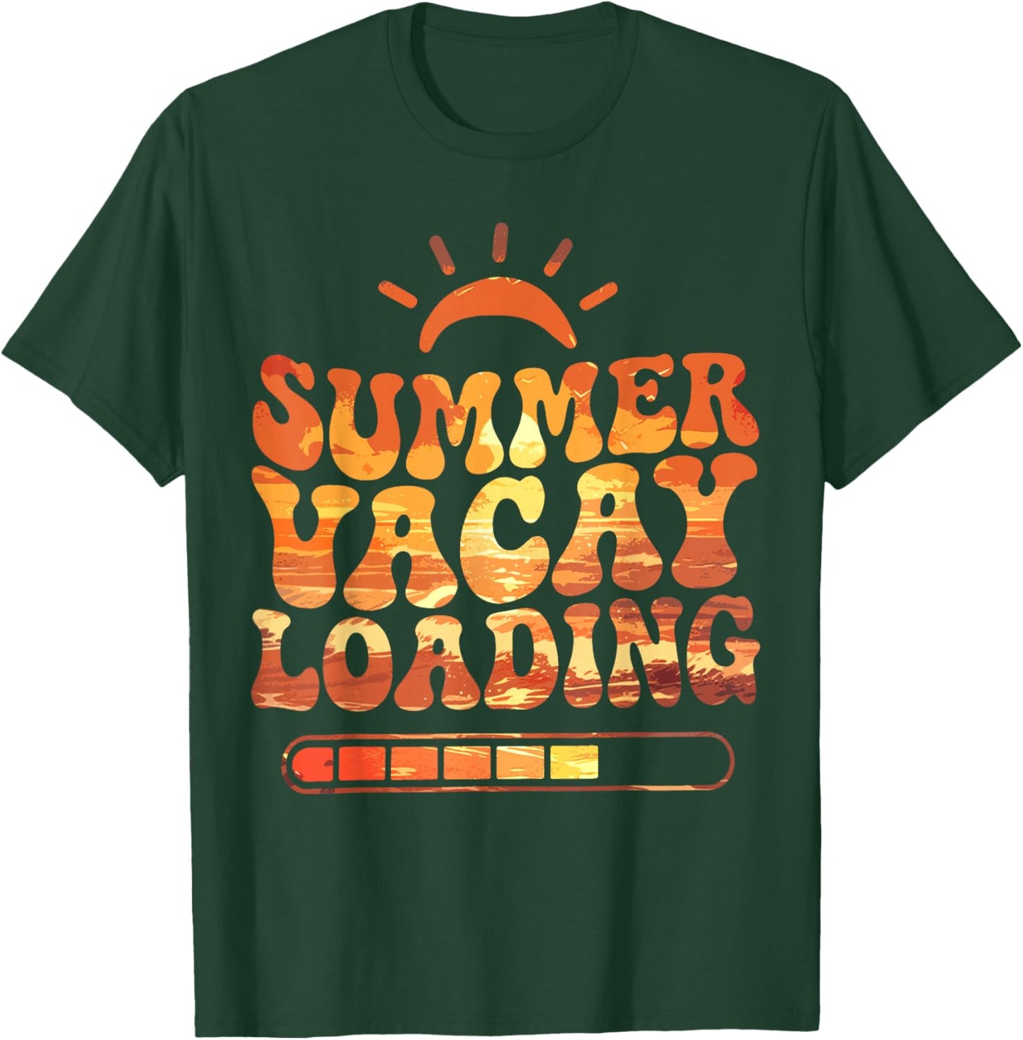 Teacher End of Year Summer Vacay Loading Last Day of School T-Shirt - T-Shirt | Forest
