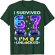 I Survived 6 7 I'm 8 Birthday Boys Gamer Unlocked Gifts Kids T-Shirt - T-Shirt | Forest