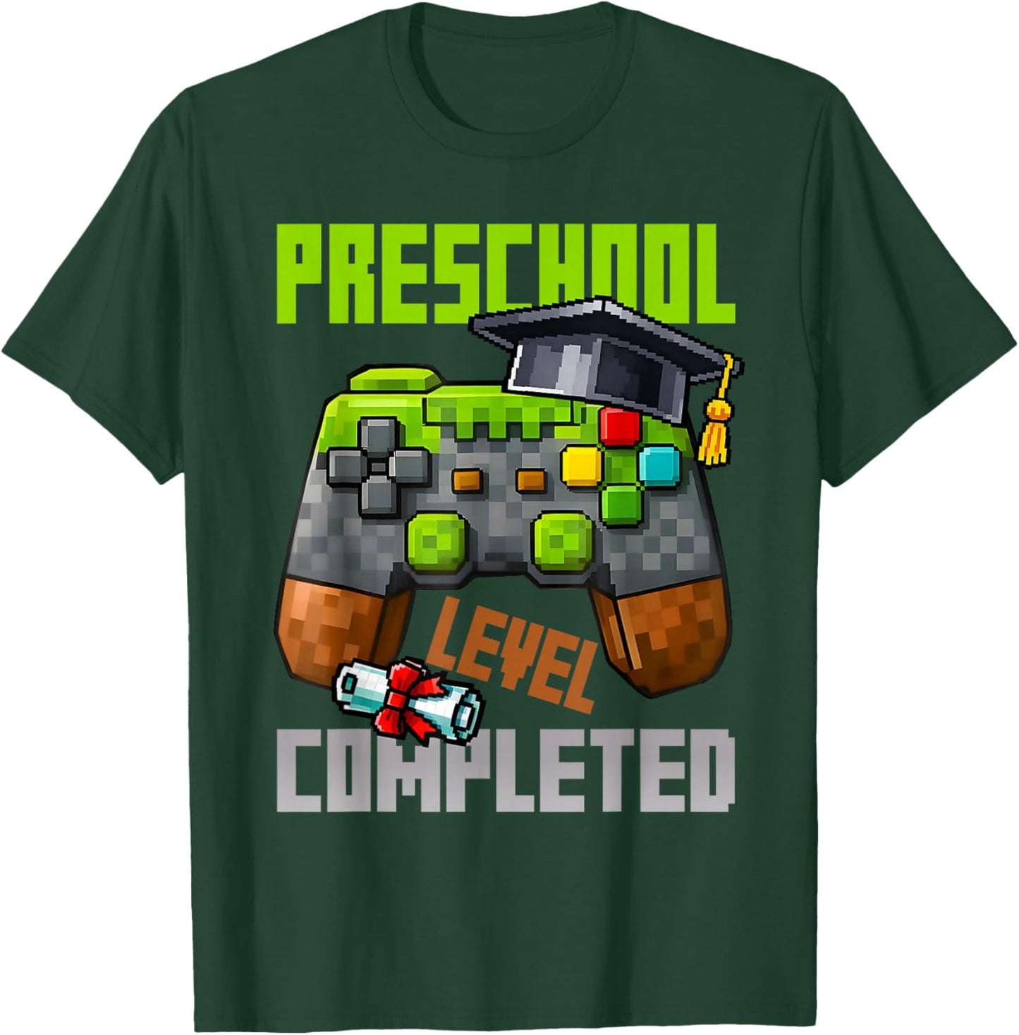 Pre School Level Completed Last Day of School Video Game T-Shirt - T-Shirt | Forest
