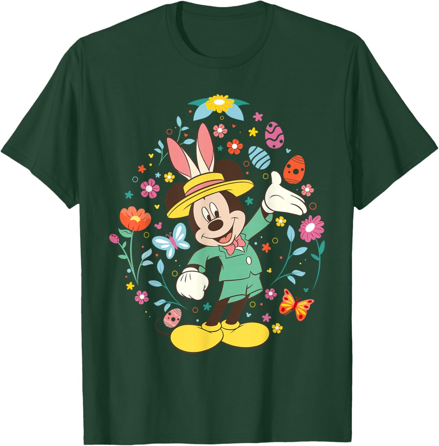 Disney Mickey Mouse with Bunny Ears and Easter Egg Spring T-Shirt - T-Shirt | Forest